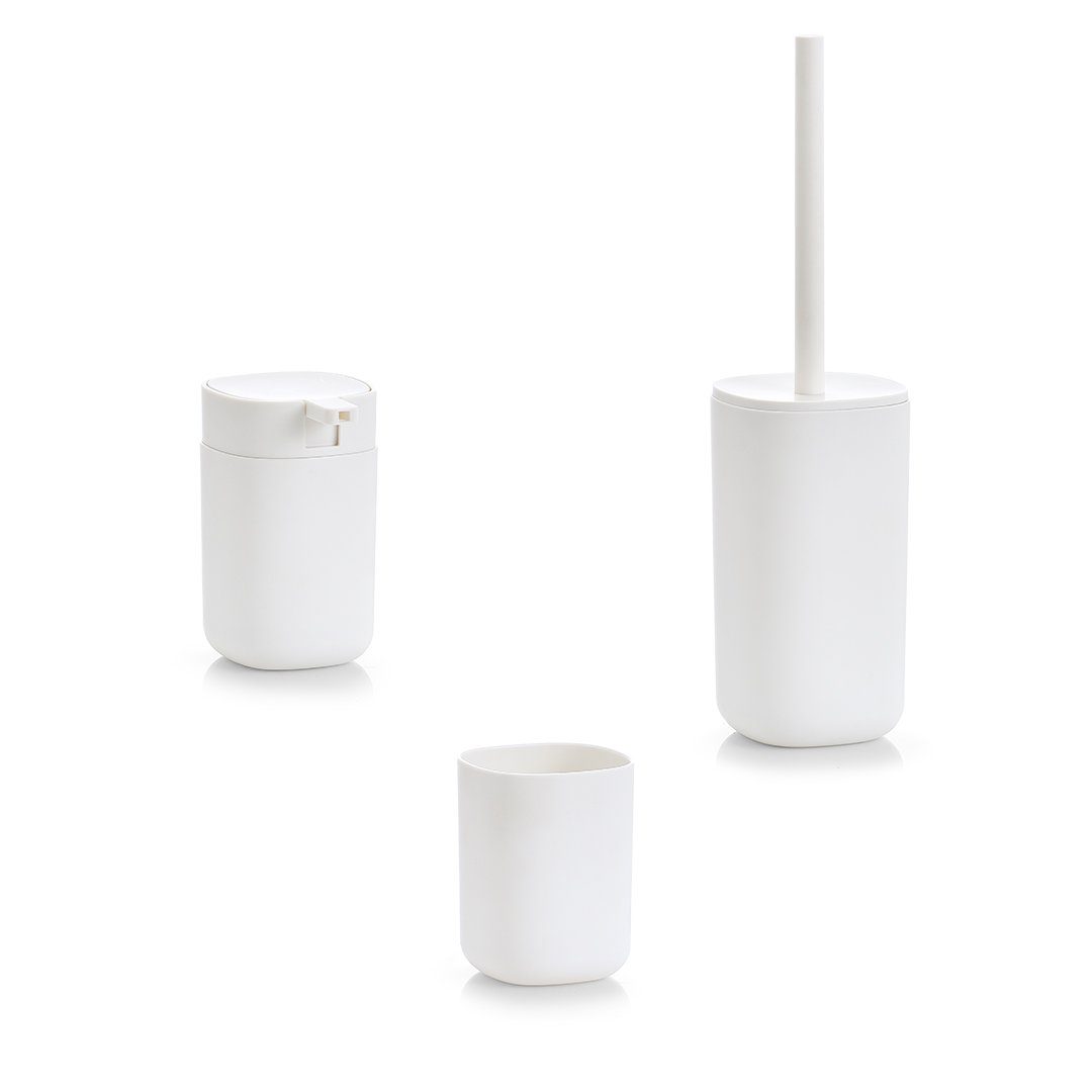 Zeller Present Badaccessoire-Set Seifenspender, Kunststoff, weiß, günstig online kaufen