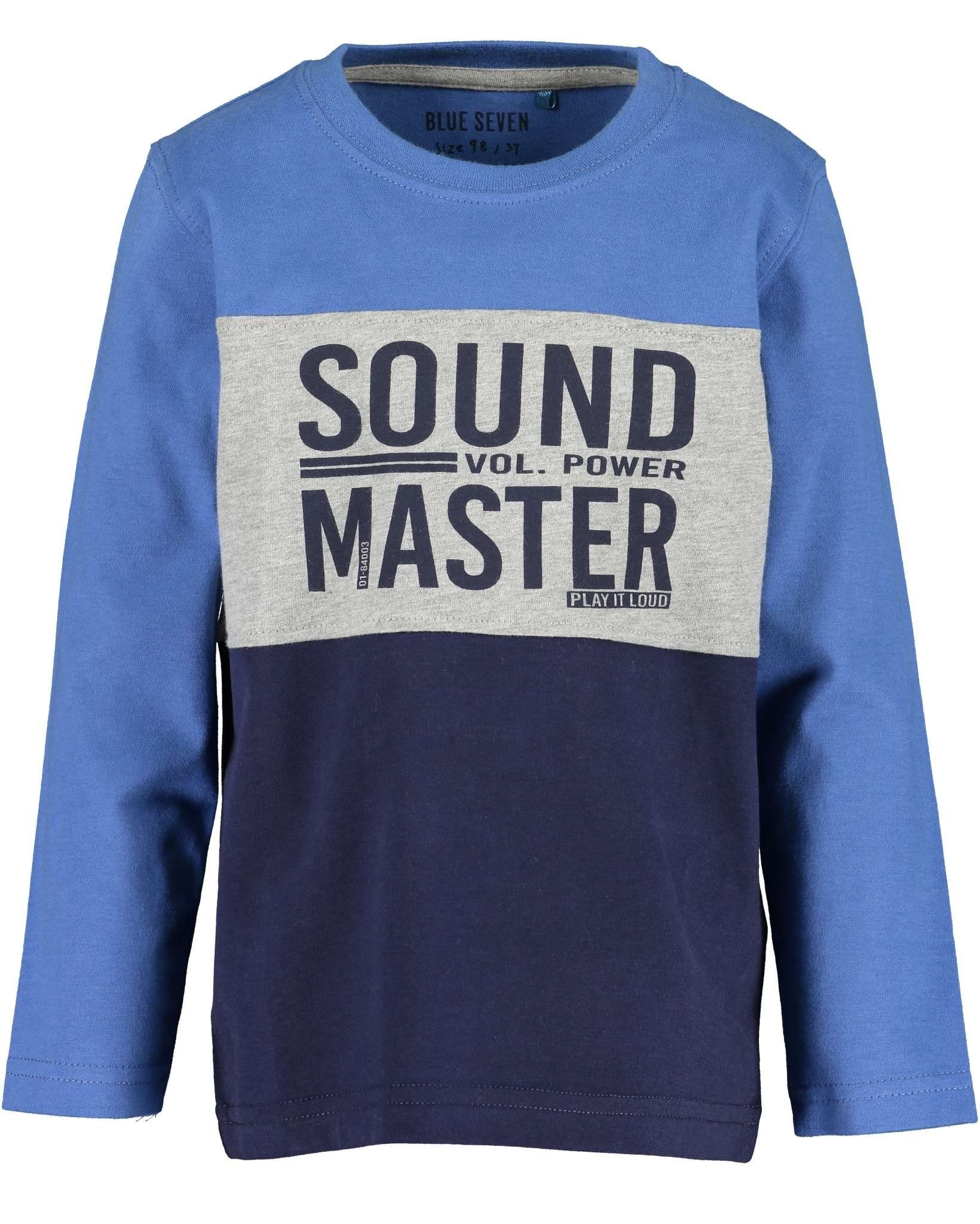 Seven Jungen Langarm play Seven loud Shirt und Vol. Master Langarmshirt Sound kleiner Power Tricolor it Langarmshirt geschrieben: Blue (1-tlg), Blue