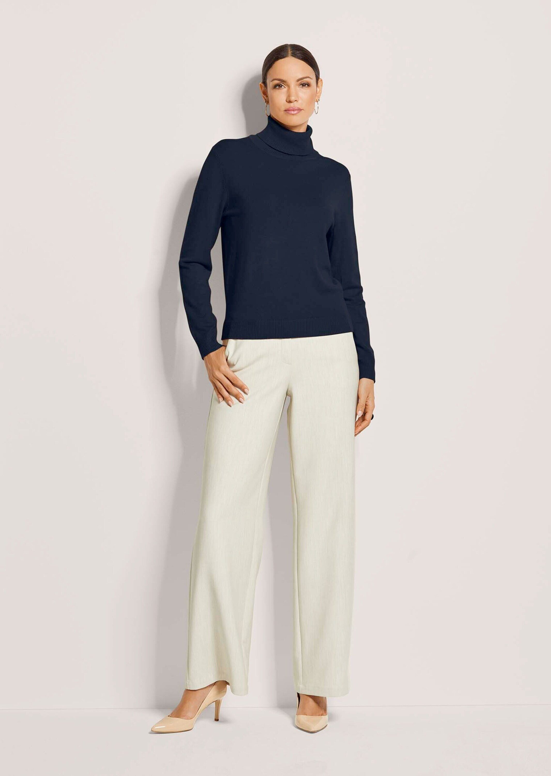 MADELEINE Strickpullover Schmaler Feinstrickpullover Schmaler Rollkragenpul günstig online kaufen