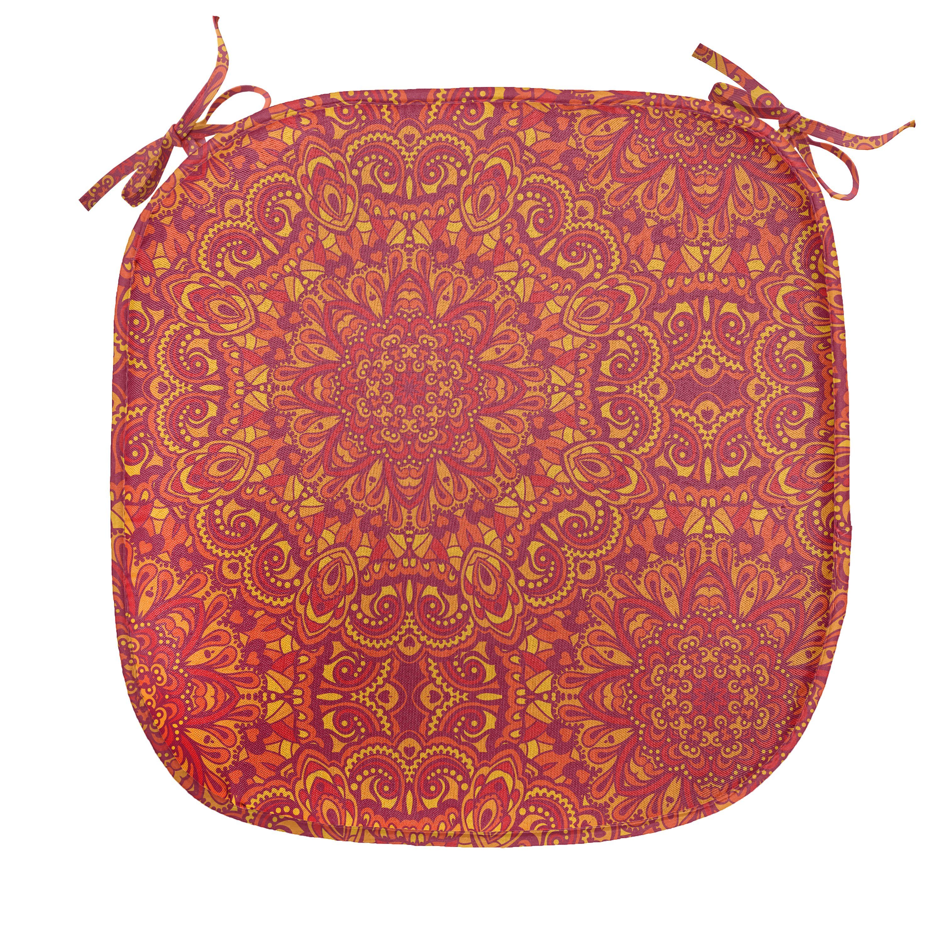 Abakuhaus Stuhlkissen Dekoratives wasserfestes Kissen mit Riemen für Küchensitze, Mandala orientalisch
