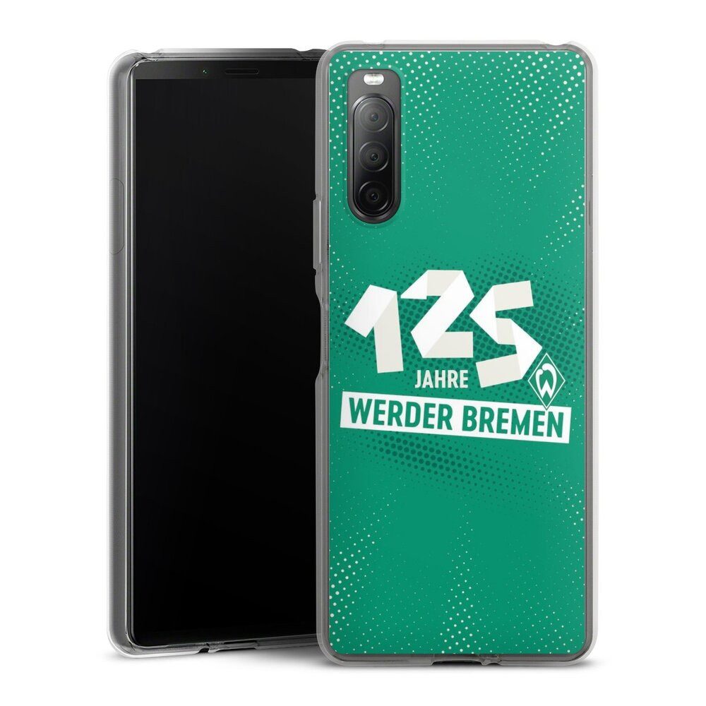 DeinDesign Handyhülle 125 Jahre Werder Bremen Offizielles Lizenzprodukt, Sony Xperia 10 II Silikon Hülle Bumper Case Handy Schutzhülle
