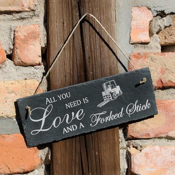 Dekolando Hängedekoration Gabelstabler 22x8cm All you need is Love and a Forked Stick