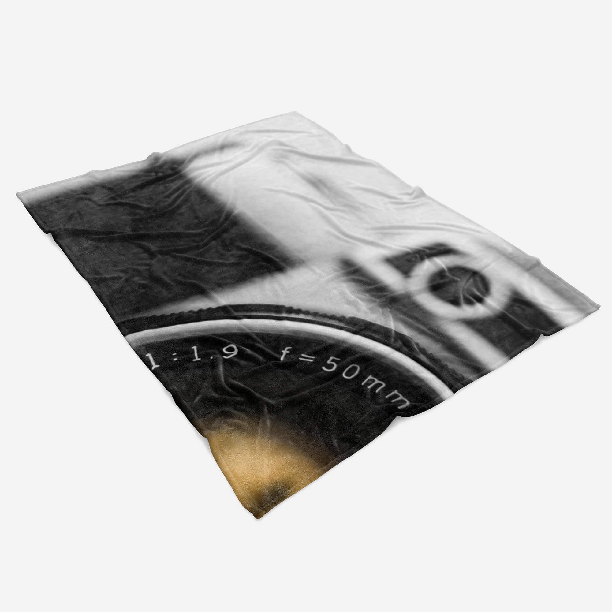 Strandhandtuch Art (1-St), alte Baumwolle-Polyester-Mix Handtuch Handtuch Saunatuch mit Sinus Handtücher Kamera Kuscheldecke Objekt, Fotomotiv