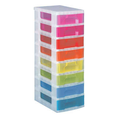 REALLYUSEFULBOX Aufbewahrungsbox Fresh Colour, mit Schubladen, Beschriftungsfeldern und Rollen