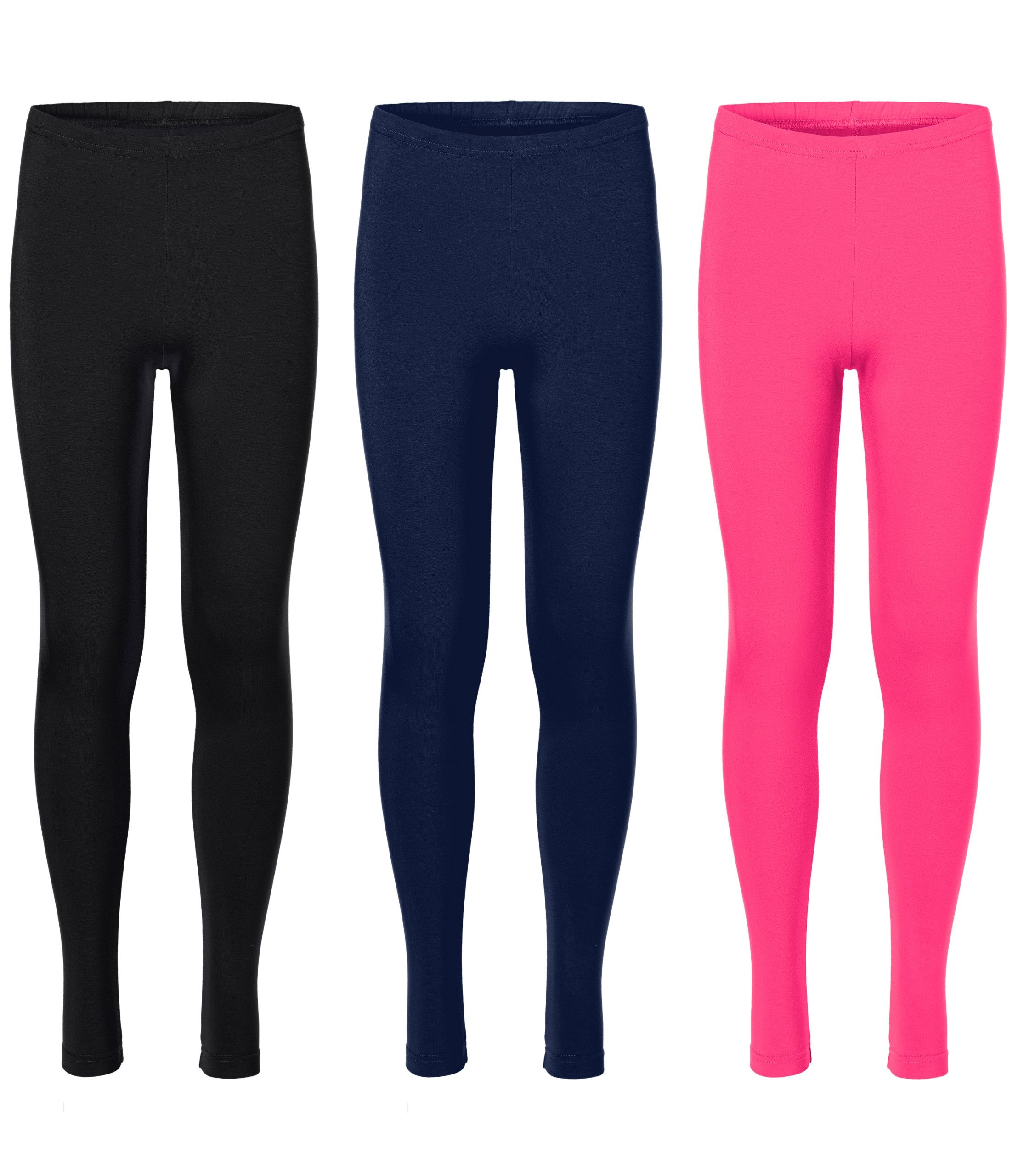 Leggings 3er Pack Mädchen Lange Hose Freizeithose MS10-130