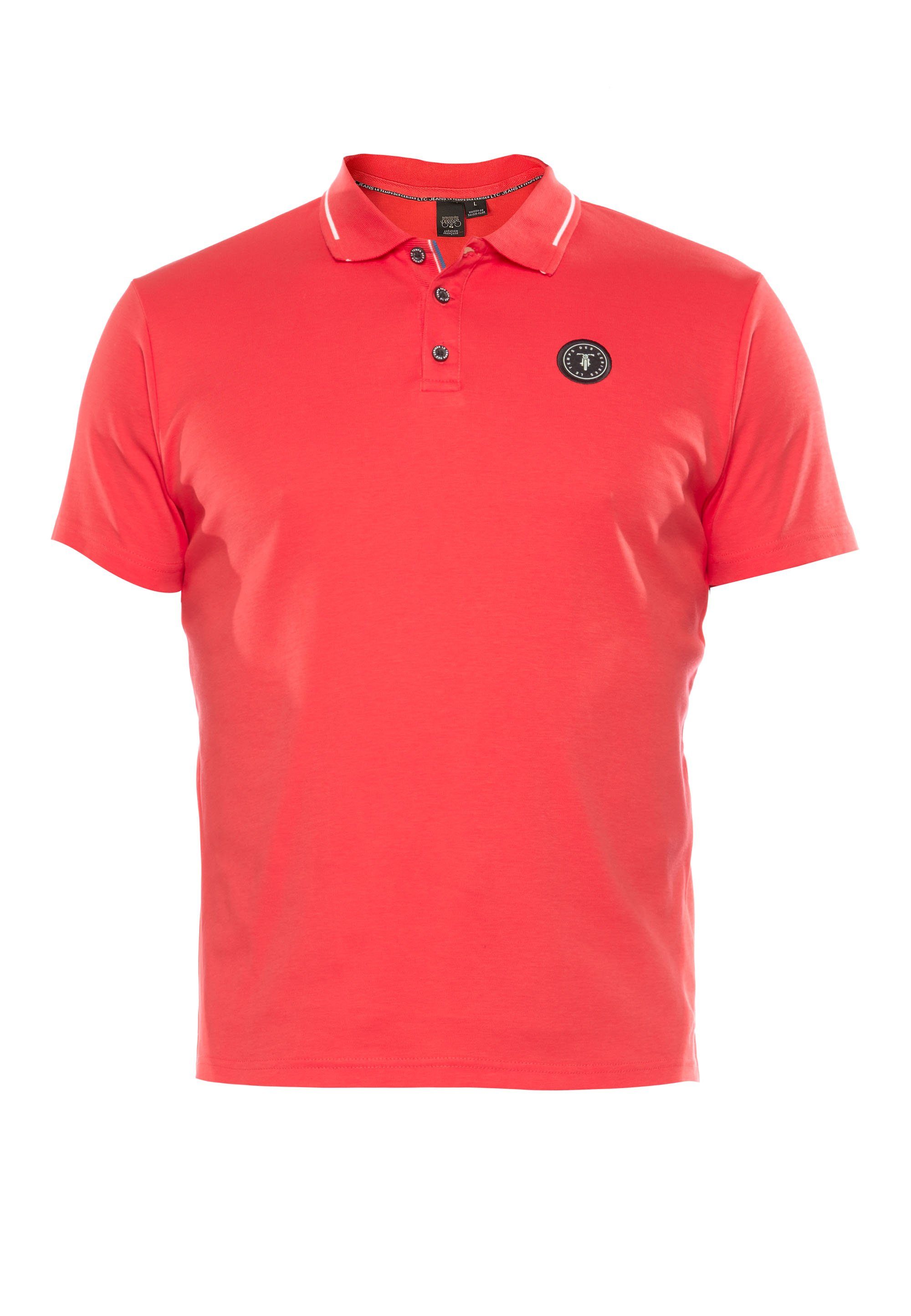 Le Temps Des Cerises Poloshirt in klassischem ARON Design rot