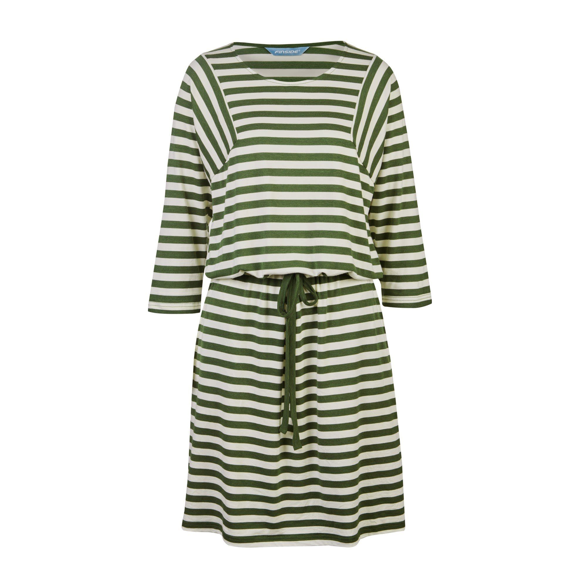 Finside Sommerkleid Finside W Muisku Damen Kleid Bronze Green - Offwhite | Sommerkleider