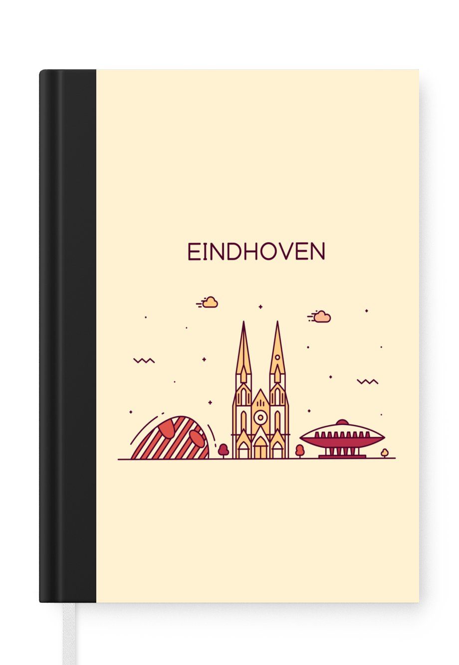 MuchoWow Notizbuch Niederlande - Skyline Tagebuch, Merkzettel, Eindhoven, Haushaltsbuch Notizheft, - A5, 98 Journal, Seiten