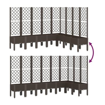 vidaXL Blumentopf Pflanzkübel mit Rankgitter Braun 200x160x142 cm PP (1 St)