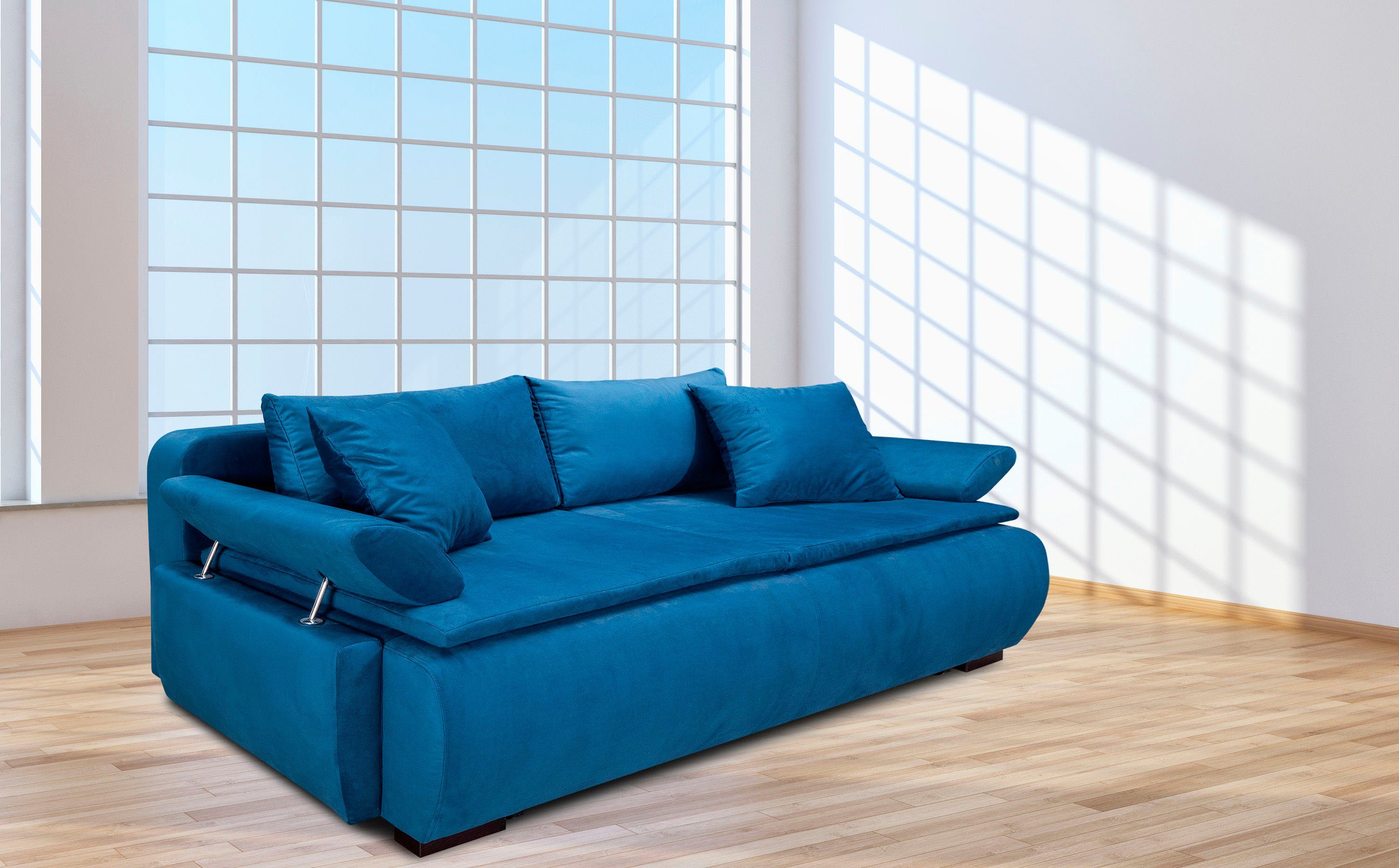 Home affaire Schlafsofa Romeo, mit Boxspringaufbau, Bettfunktion & Bettkasten, Dauerschlafsofa