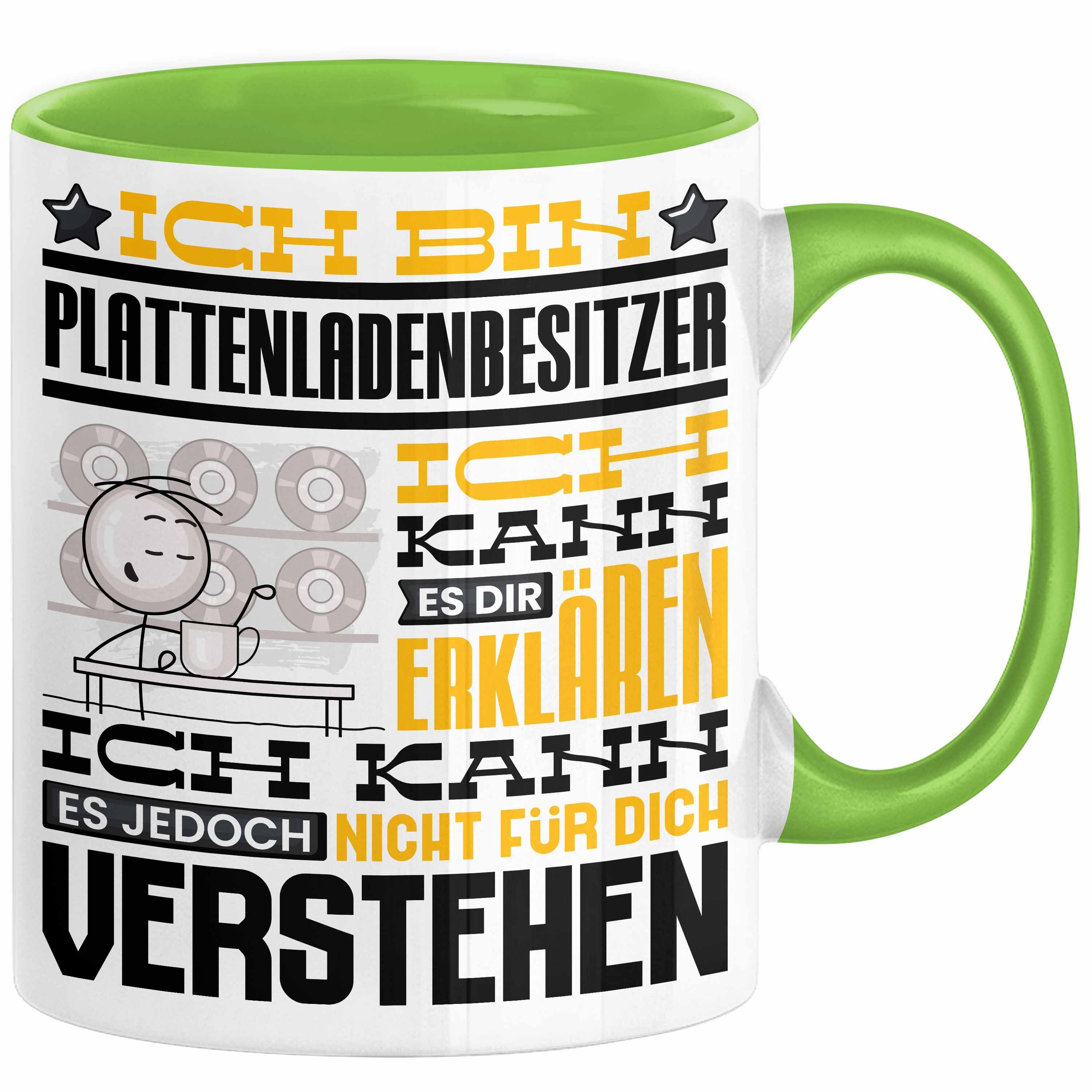 Tasse Plattenladenbesitzer Geschenk Tasse Lustige Geschenkdiee für einen Pla