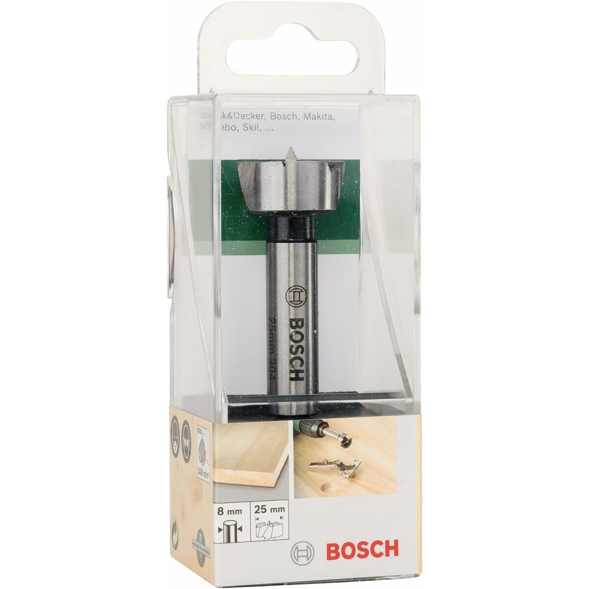 Thumbnail - BOSCH Forstnerbohrer Bosch Forstnerbohrer 25 mm Holzbohrer Astlochbohrer Scharnierbohrer