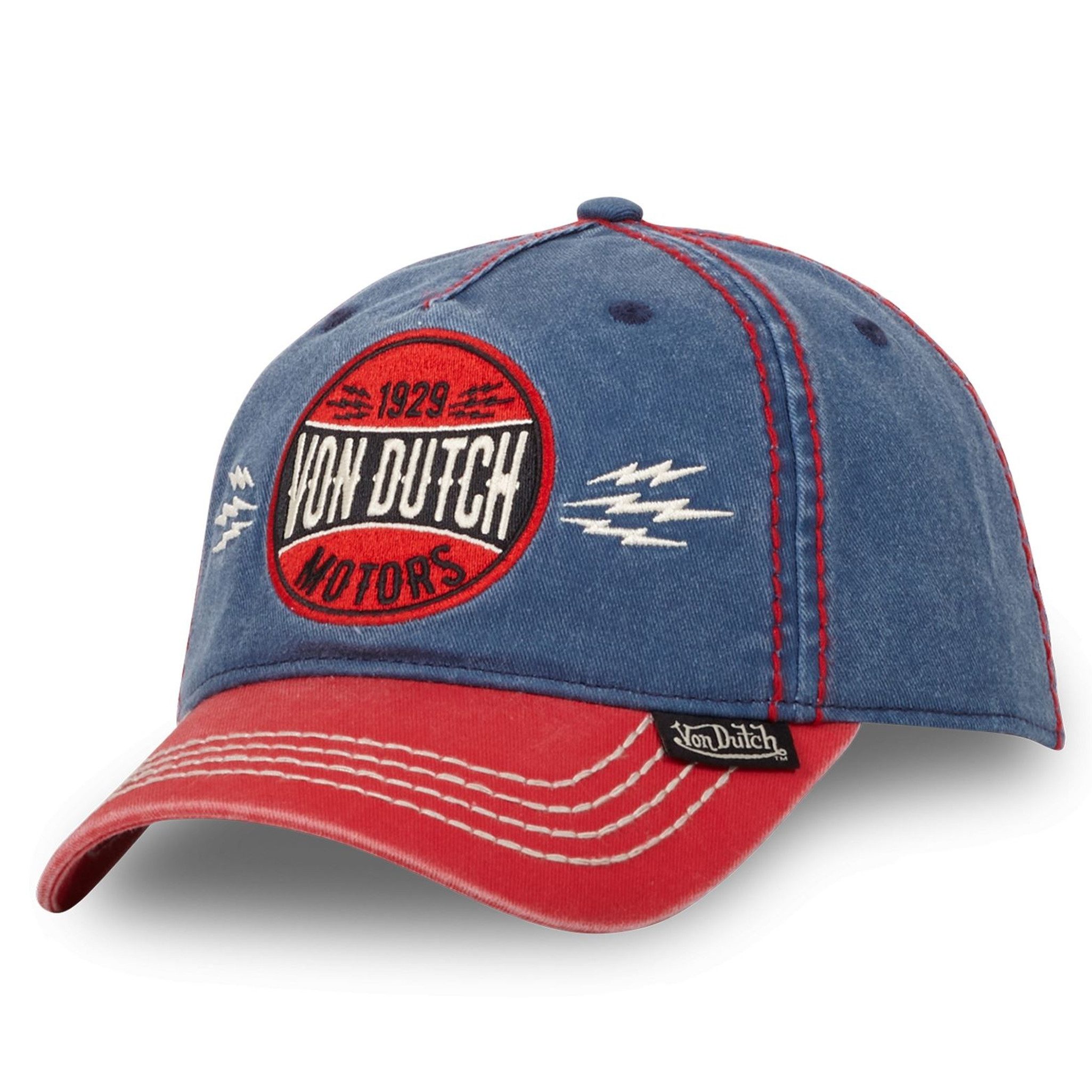 Von Dutch Baseball Cap Von Dutch Originals Dad Cap - Baseball VINTAGE CIRCLE Blue/Red (Basecap, Basecap, Dad Cap) Vintage Look