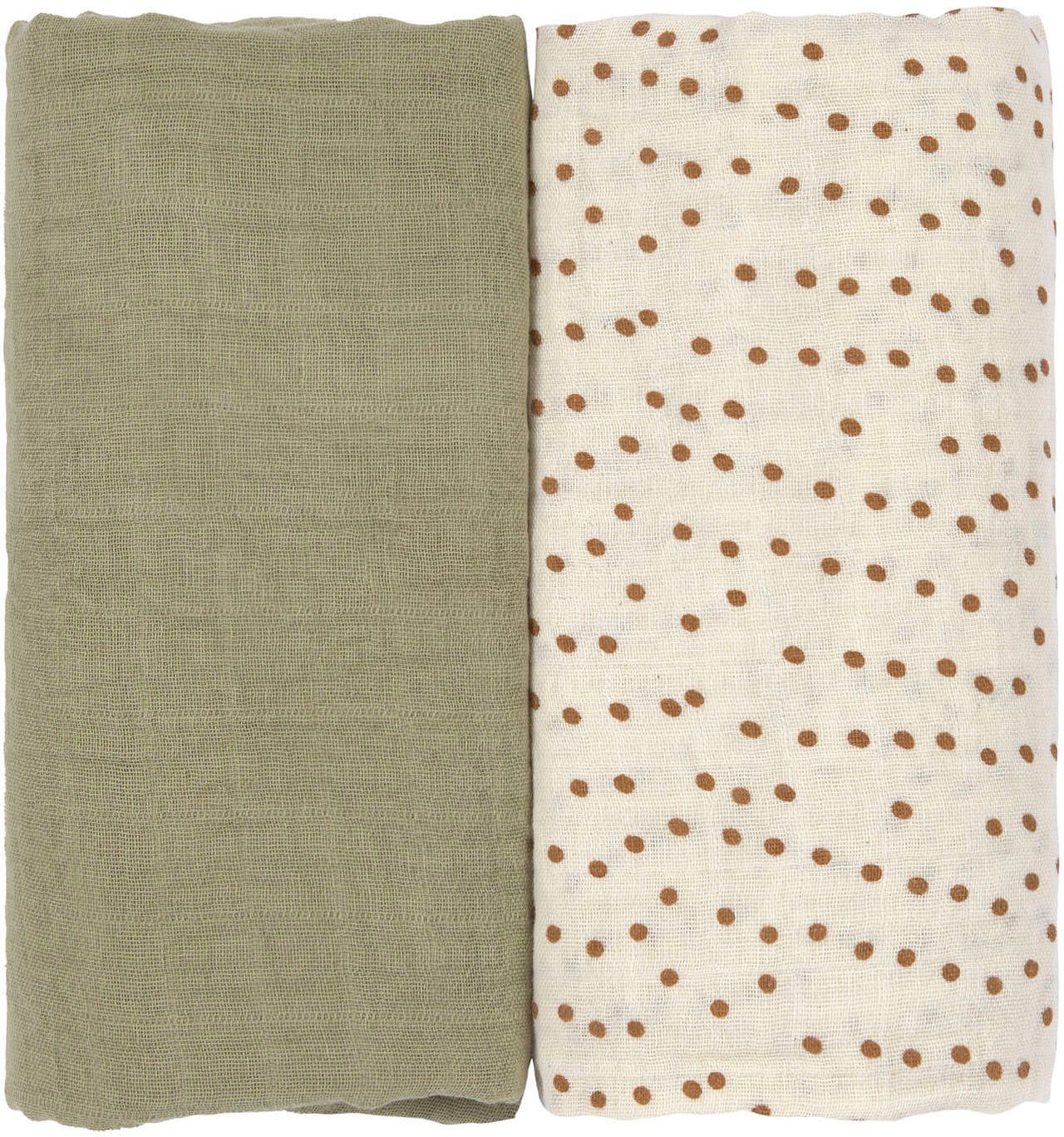 LÄSSIG Stoffwindeln LÄSSIG X Raddis® Cotton, Einschlag- und Mulltuchset L, Caramel (Set, 3-St), mit wiederverwendbarem Baumwollbeutel