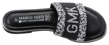 MARCO TOZZI by GMK Pantolette, Blockabsatz, Sommerschuh, Schlappen mit GMK Logo in der Bandage