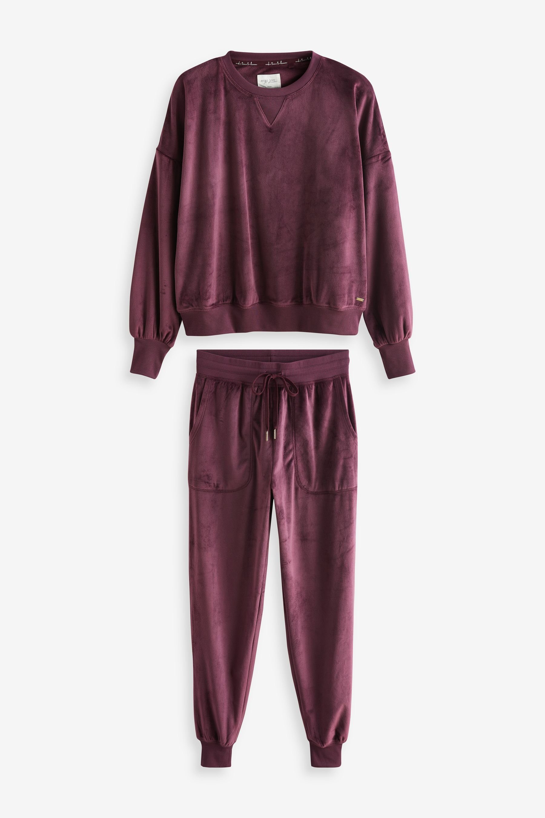 Next Pyjama Langärmeliger Fleece-Pyjama (2 tlg) Berry Red