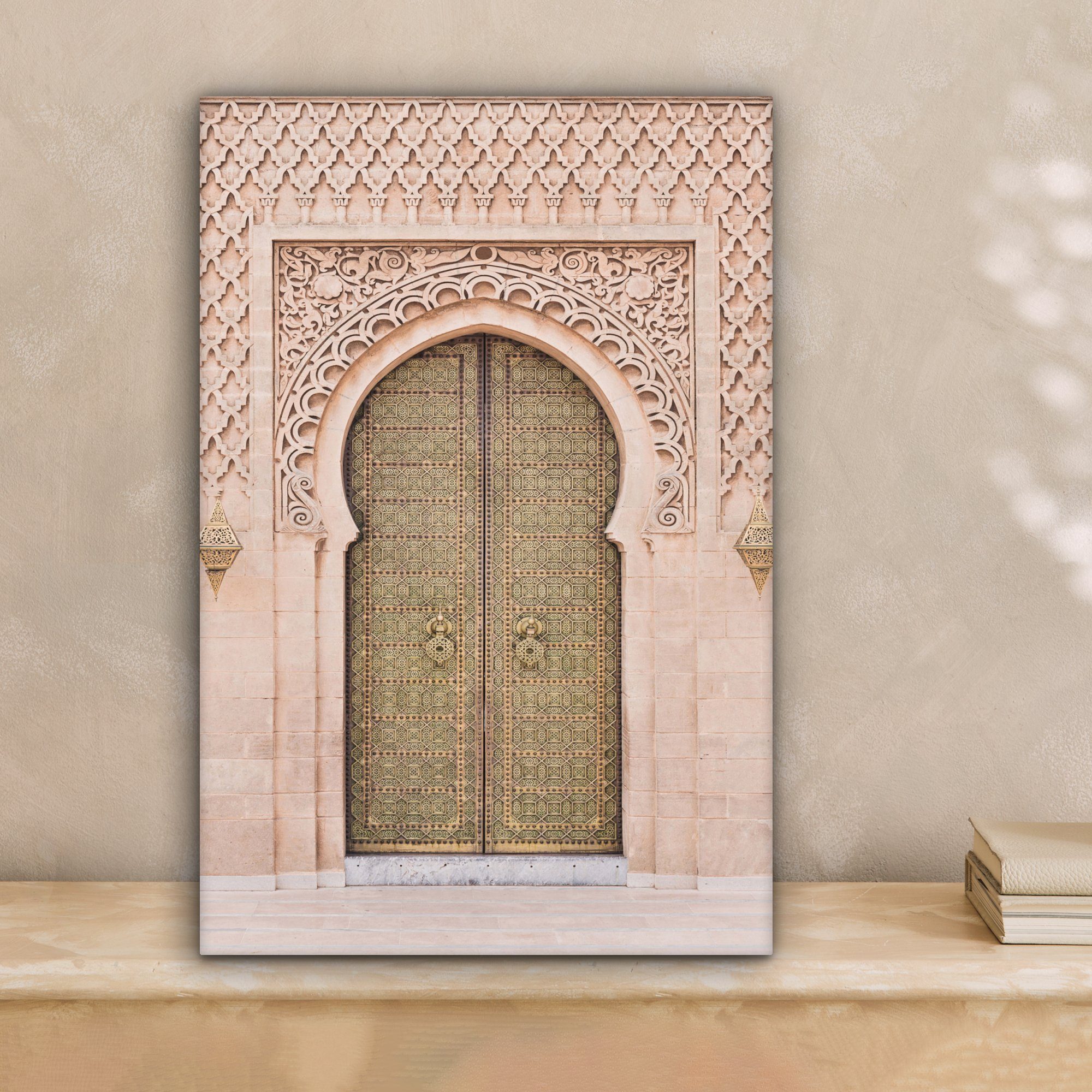 OneMillionCanvasses® Leinwandbild Marokkanische Tür - Rosa günstig online kaufen