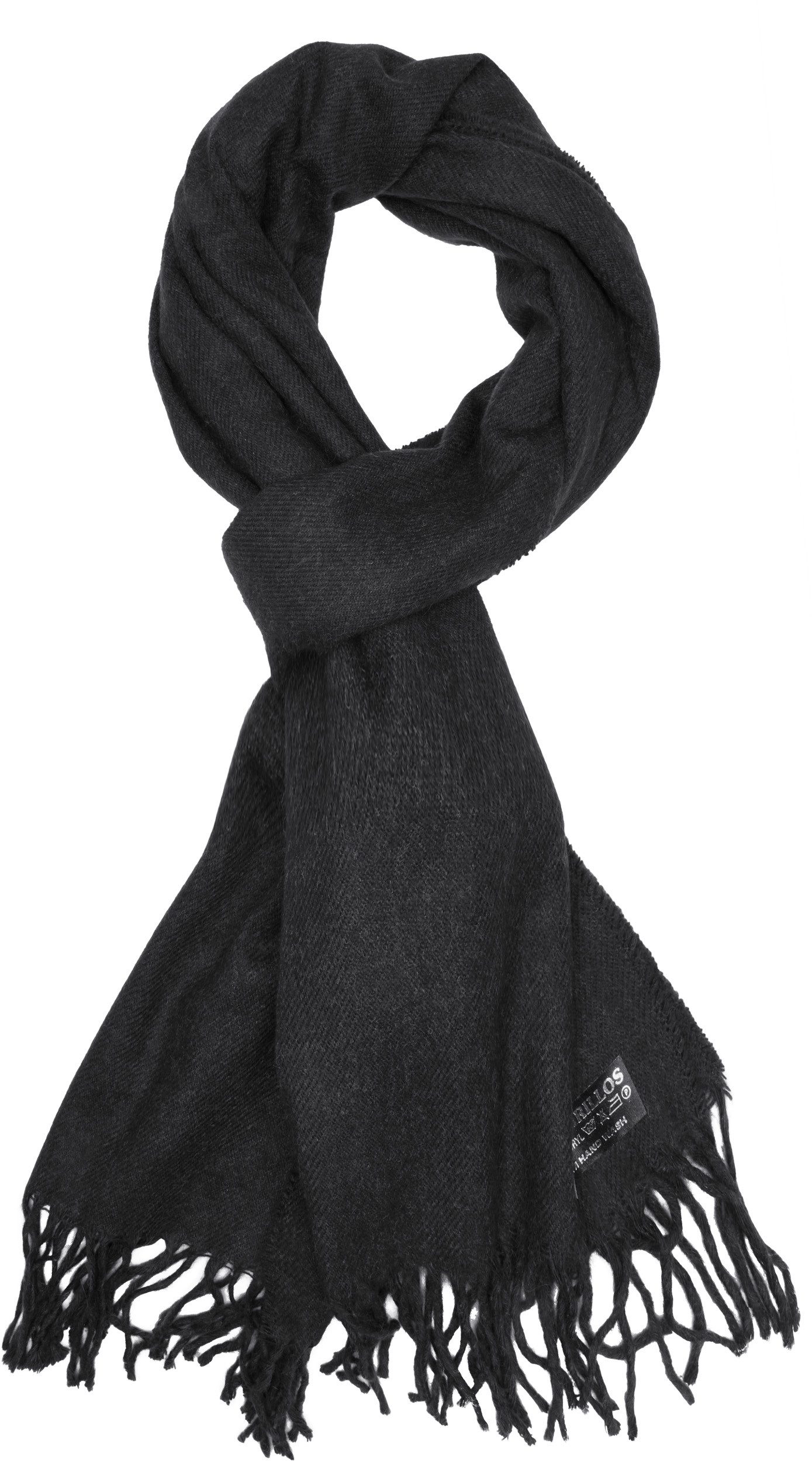 BRUBAKER Schal Cashmirillo Kuschelschal 30/40 x 180 cm Lang Leicht Warm Kuschelig, (Uni-Farben, 1-St. Herbst und Winterschal), Stola Tuch Schal mit Fransen für Damen und Herren