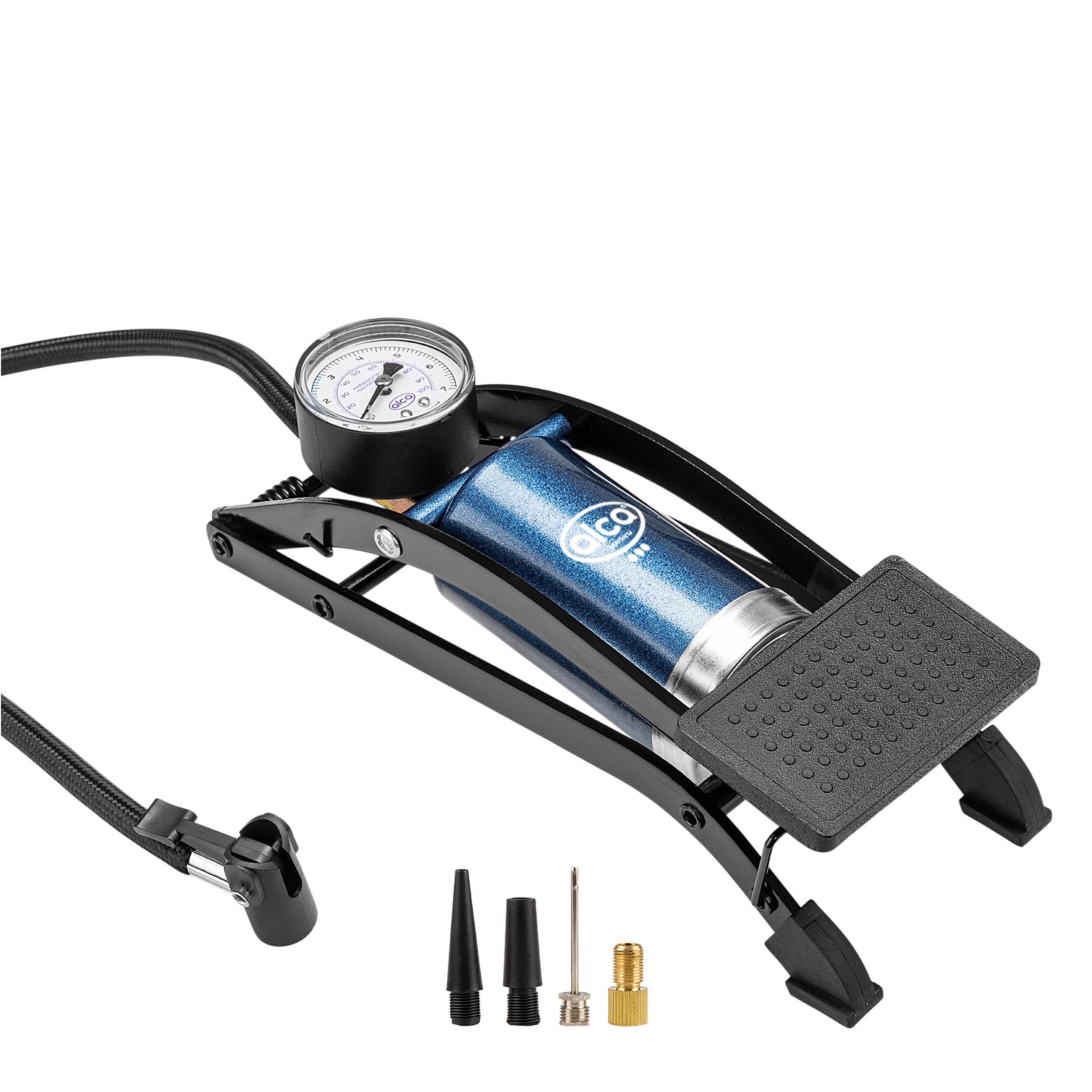 alca Luftpumpe Hochleistungs-Fußpumpe mit Manometer (1-tlg)