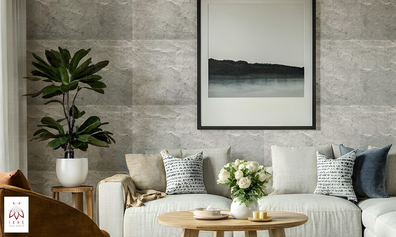 IKHEMalarka 3D Wandpaneel Betonoptik Marmor Ziegel aus Polystyrol Styropor XPS, BxL: 50,00x100,00 cm, 0,50 qm, (1 Stück, 0,5m) Deckenpaneelen - 3mm dick - 100x5 – Bild 3 von 5