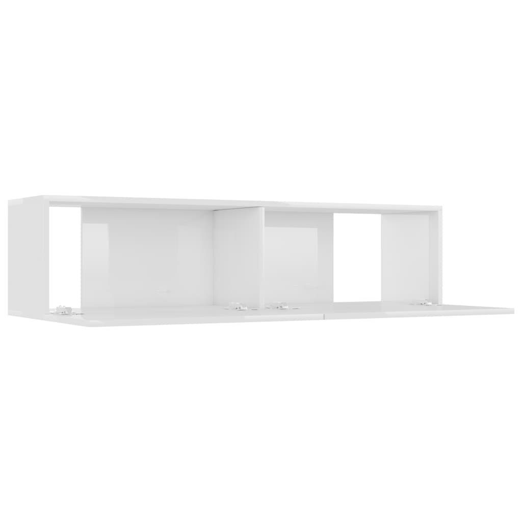 120x30x30 Hochglanz-Weiß Holzwerkstoff cm furnicato TV-Schrank