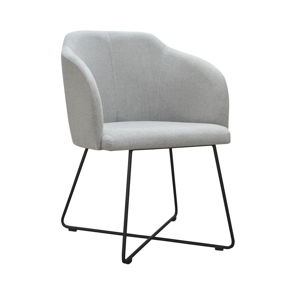 JVmoebel Stuhl, Design Set Stühle 6x Stuhl Gruppe Garnitur Lehnstuhl Stuhl Warte Ess Zimmer Neu Grau