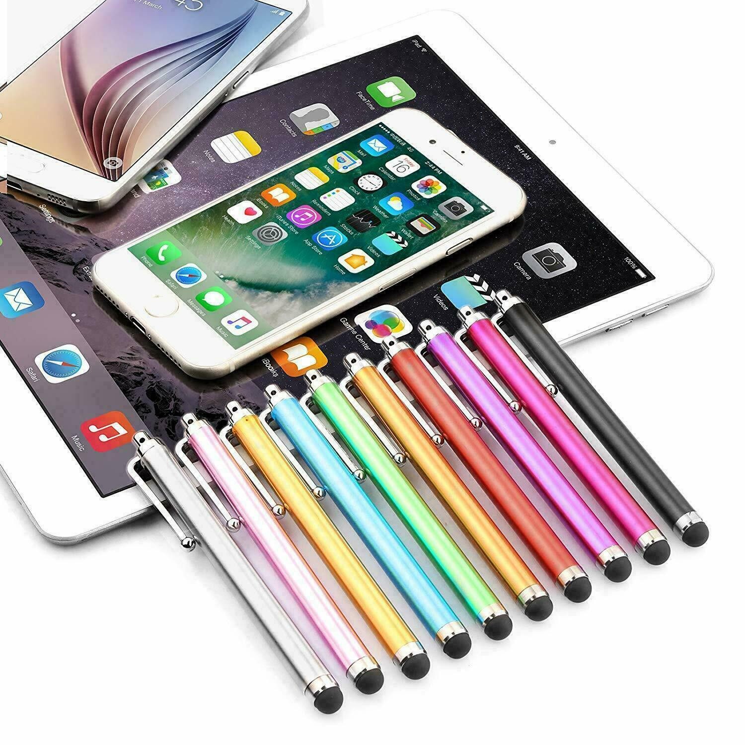 SpionProfi Eingabestift 10x Eingabestift Touchstift Handy Tablet Smartphone Universal TouchPen (10-St) Klein, handlich und ideal für präzises Tippen auf Touchscreen-Geräten