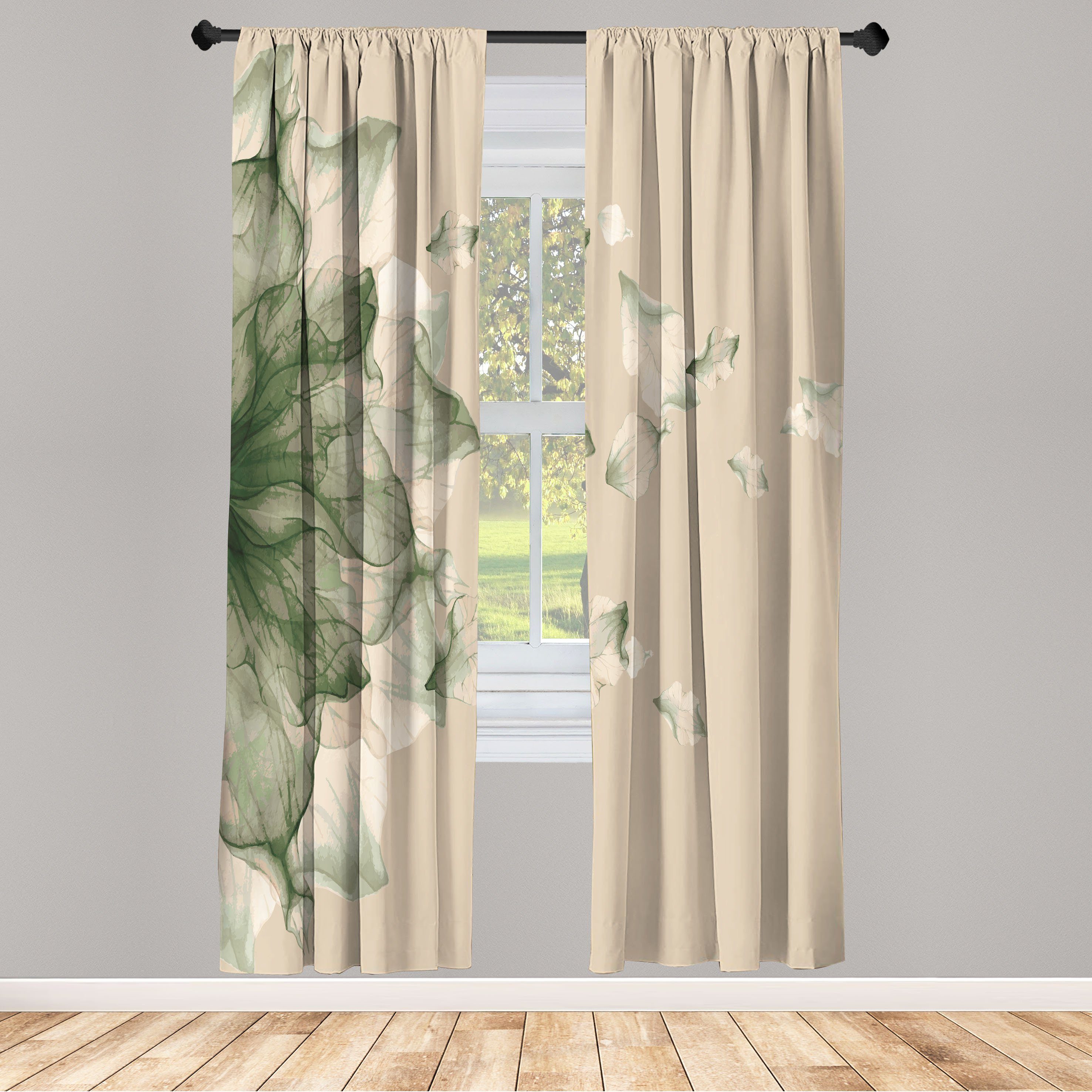 Abakuhaus Gardine Vorhang für Wohnzimmer Schlafzimmer Dekor, Microfaser, Bl günstig online kaufen