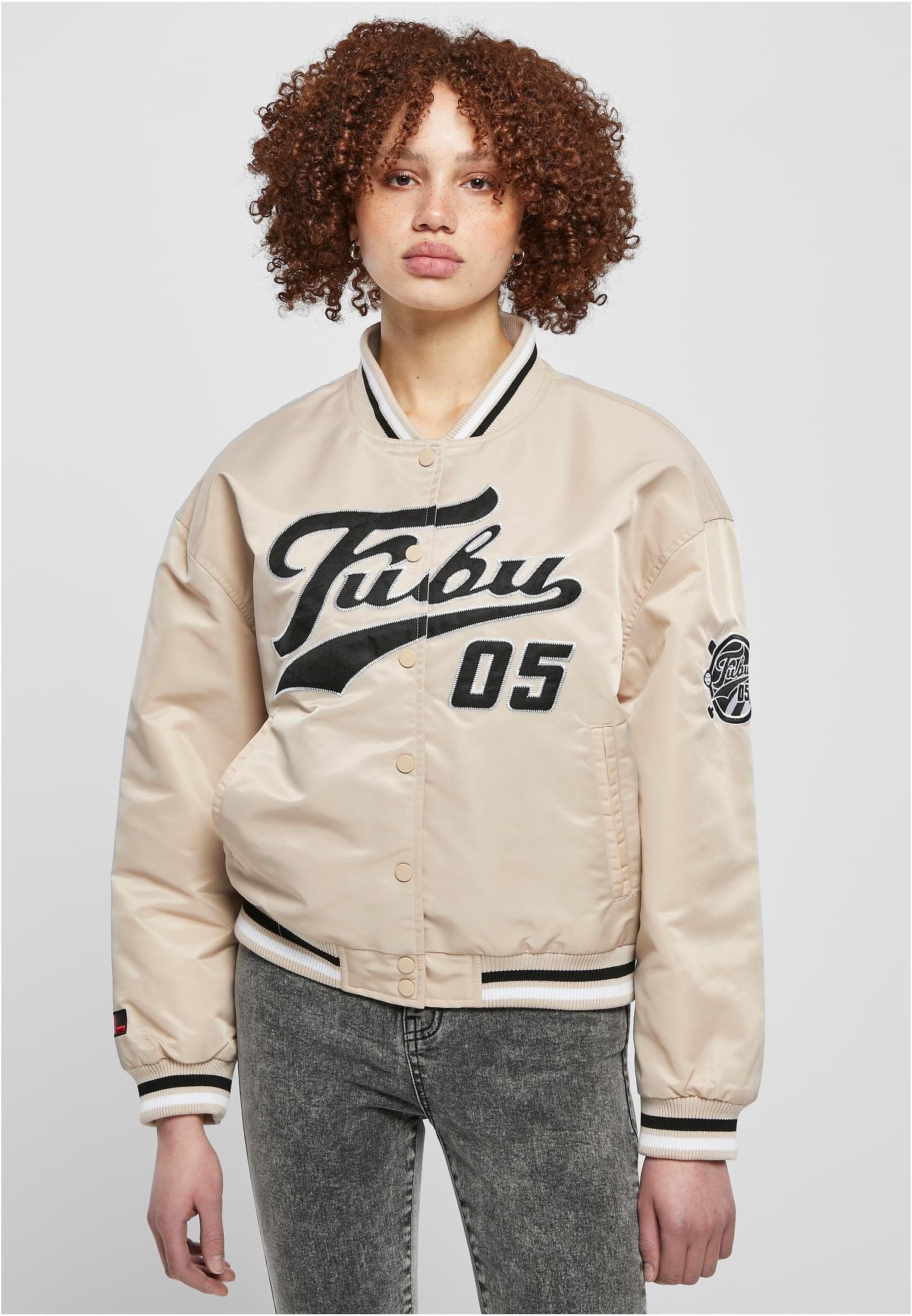 Fubu Sommerjacke Damen FW231-016-3 FUBU Varsity Satin College Jacket (1-St) | Jacken