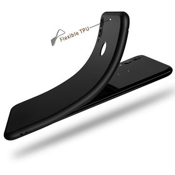 CoolGadget Handyhülle Black Series Handy Hülle für Honor 8X 6,5 Zoll, Edle Silikon Schlicht Robust Schutzhülle für Honor 8X Hülle