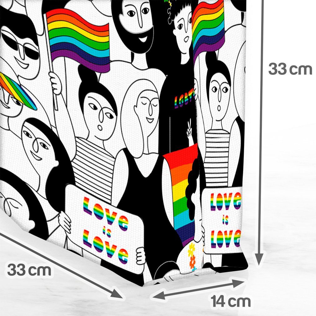flag Zeichnung Love Pride VOID Cartoon parade Love Henkeltasche (1-tlg), Menschen pride club Gay
