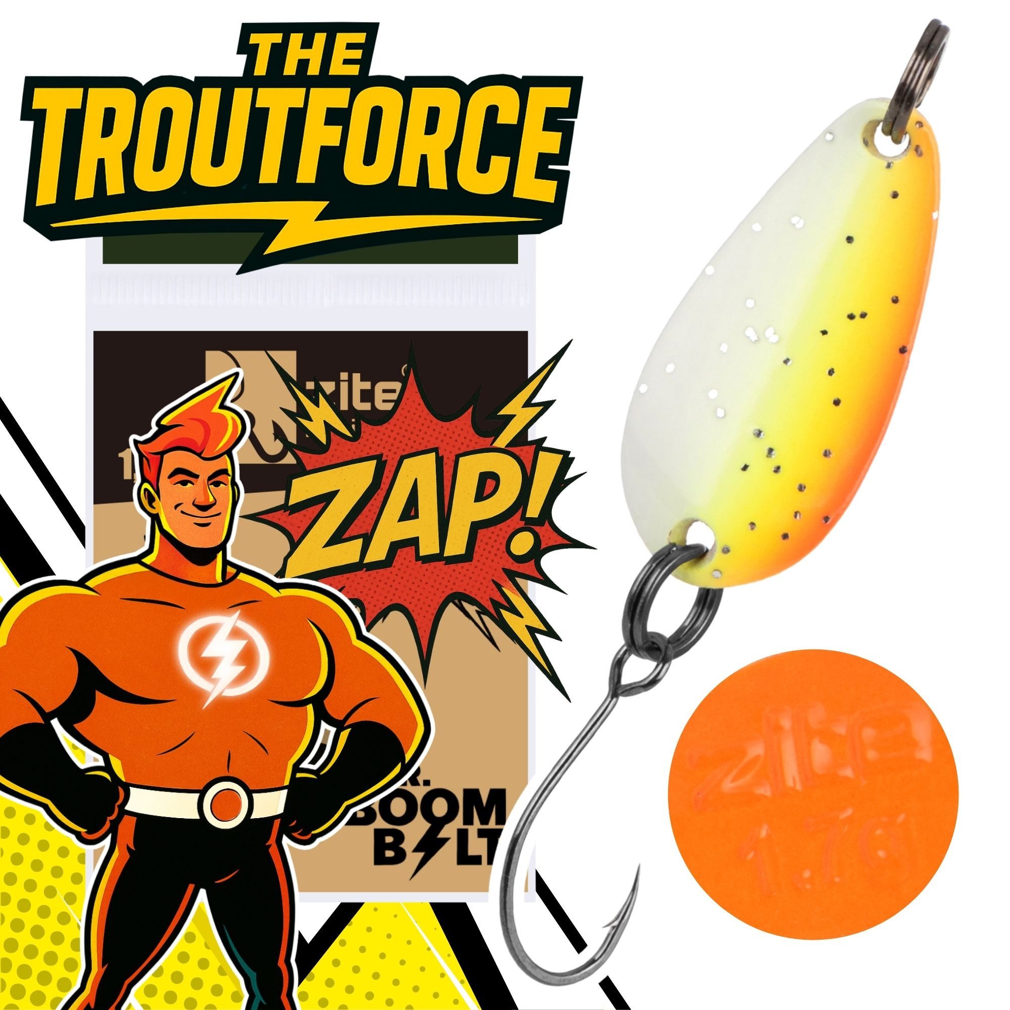 Zite Kunstköder The Troutforce Spoon ZAP! 1,7g 5 Farben UV-aktiver UL Forellenköder