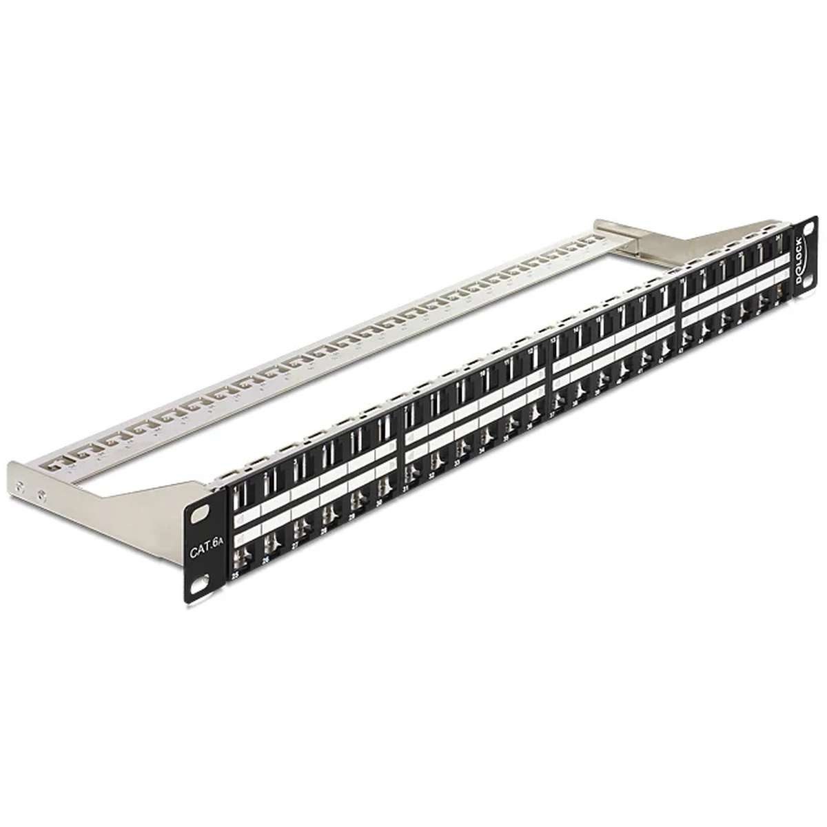 Delock DELOCK 19 Keystone Patchpanel 48 Port 1 HE schwarz Netzwerk-Panel