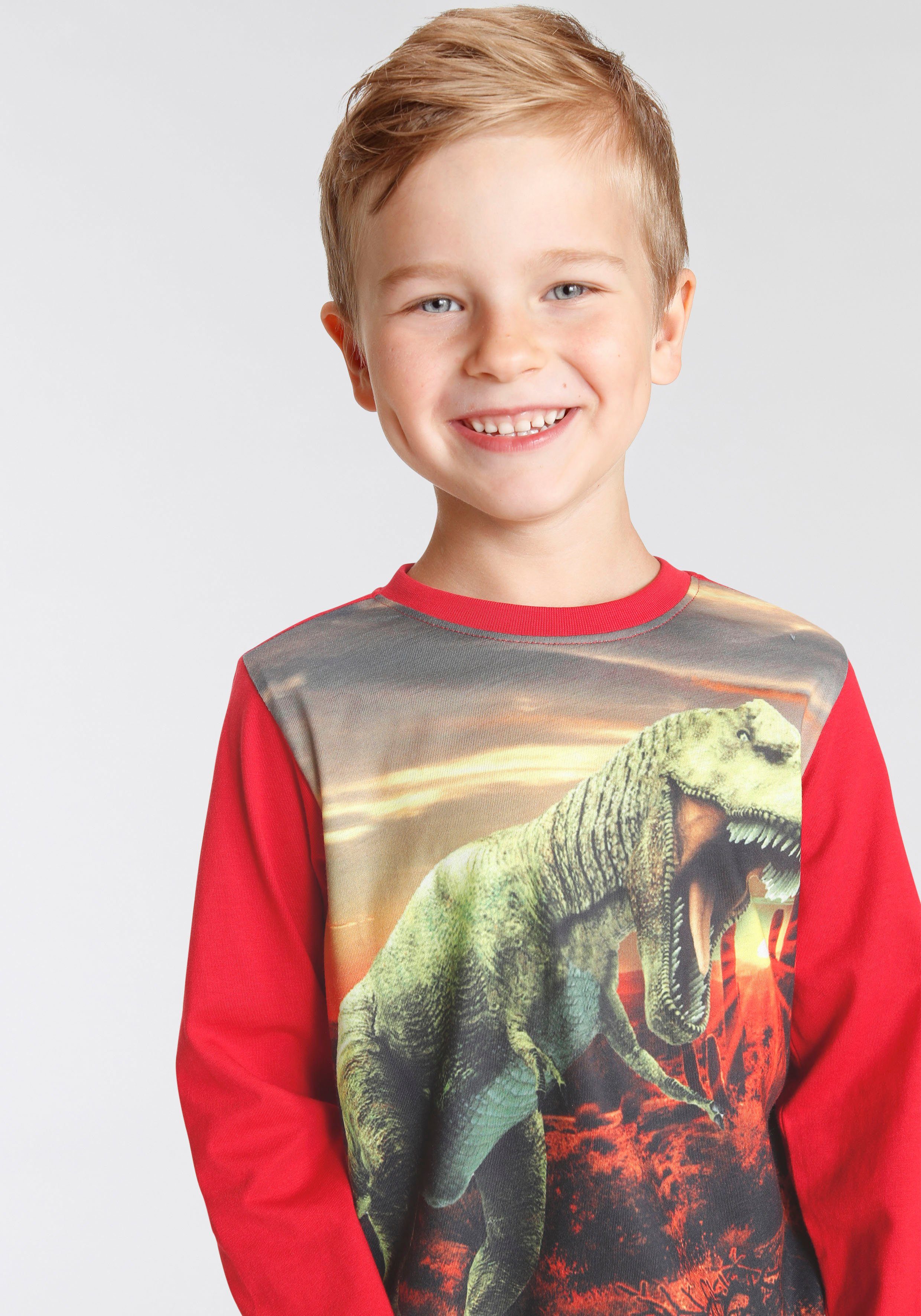 KIDSWORLD Langarmshirt BIGGEST DINO EVER Fotodruck