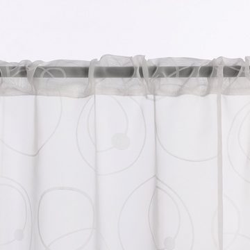 Scheibengardine, Joyswahl, Stangendurchzug (1 St), transparent, Kreativkreis Planet Store, Küche Kurzgardine