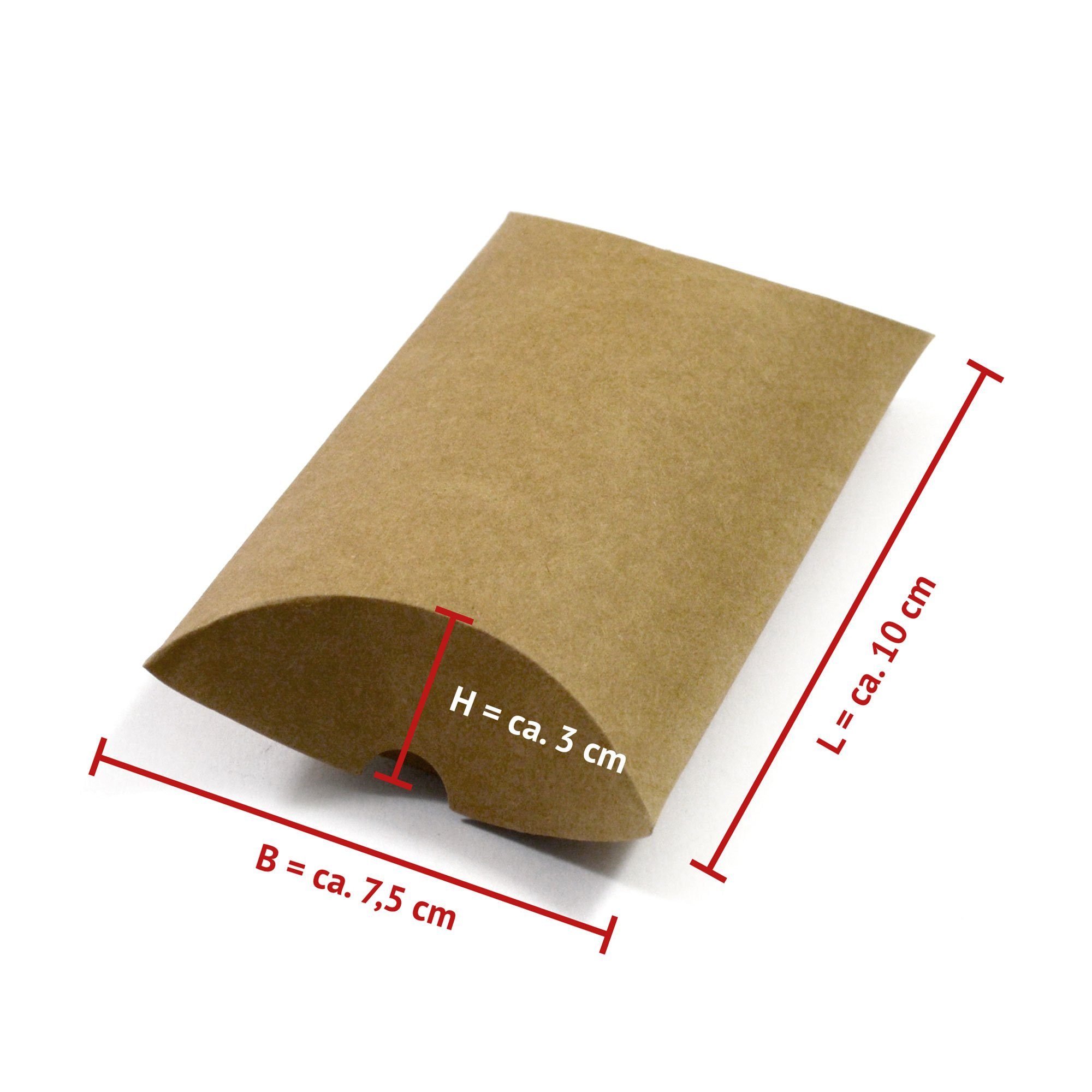 Kissenverpackungen 12 Kissenschachteln natur Papierdekoration Frau WUNDERVoll (flach) Pillo cm x 15 7,5