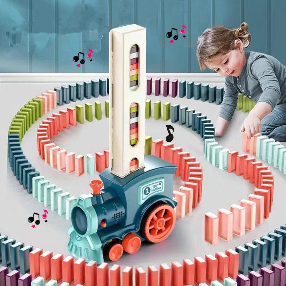 autolock Spielzeug-Zug Zug Spielzeug Kinder,60 Stück Elektrischer Zug Spielzeug Baustein, mit Musik, Kinder Elektrostapel Spielzeug, Geschenk Mädchen, Jungen