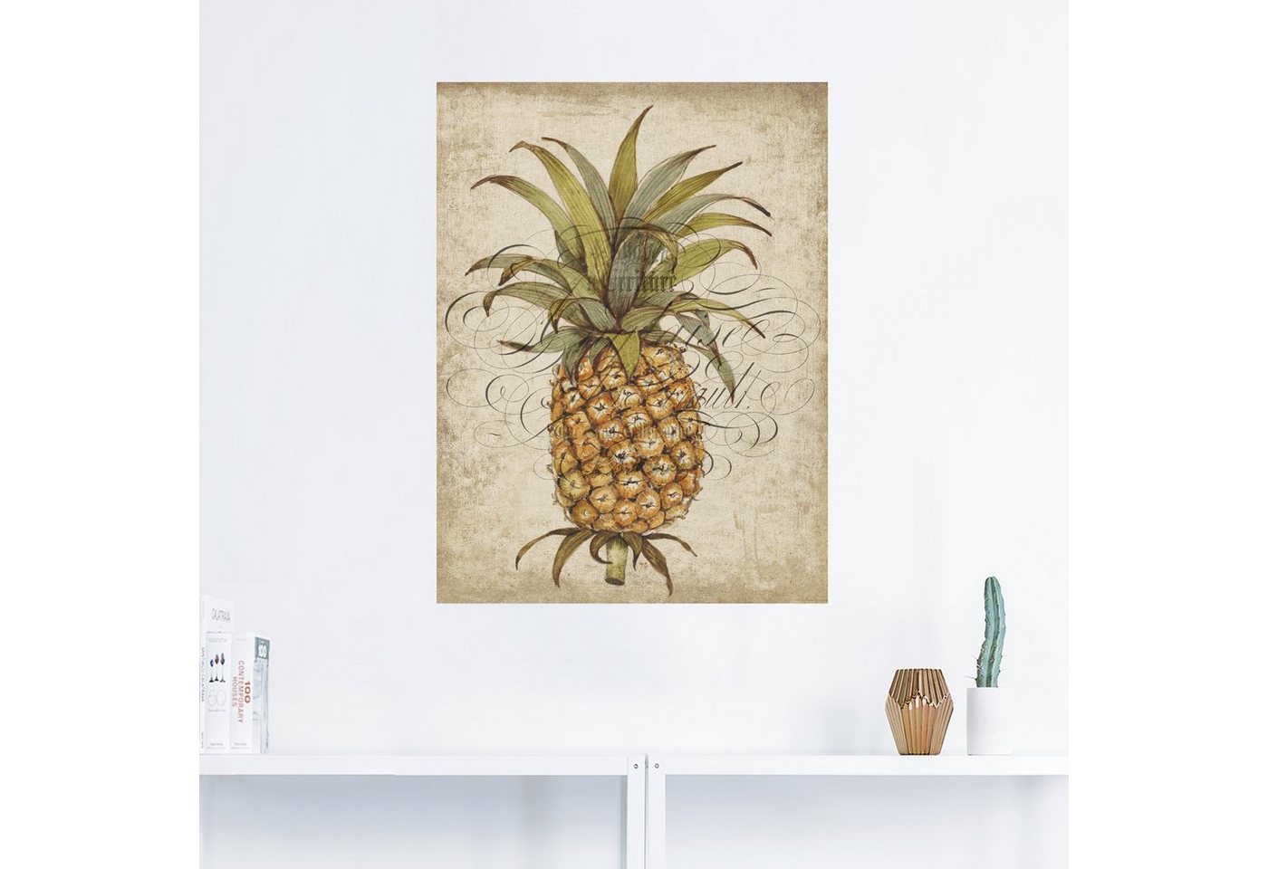 Artland Wandbild »Ananas II«, Lebensmittel (1 Stück), in vielen Größen & Produktarten - Alubild / Outdoorbild für den Außenbereich, Leinwandbild, Poster, Wandaufkleber / Wandtattoo auch für Badezimmer geeignet-kaufen