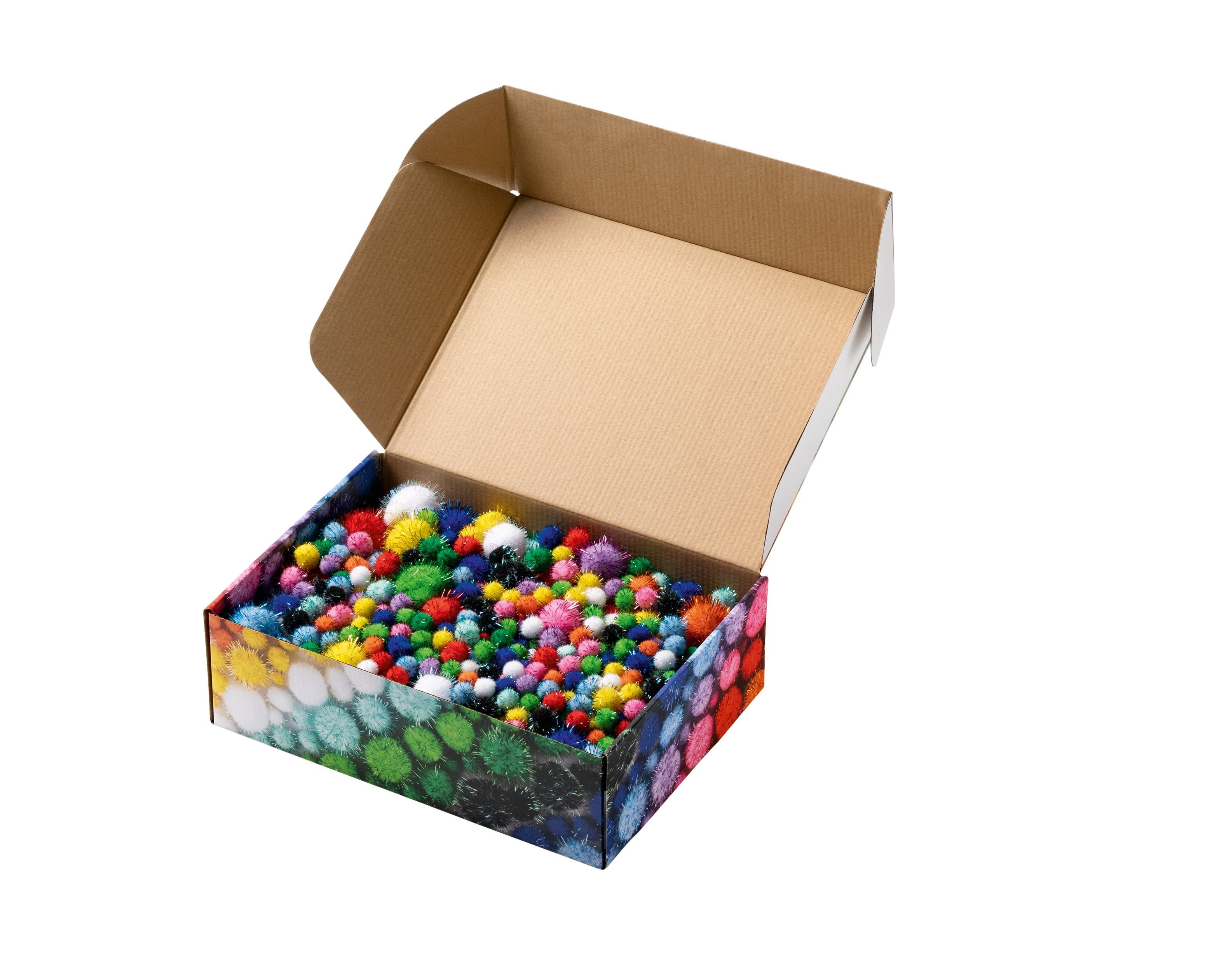 Folia Bastelfilz Pompons-Mix „Jumbo“, 300 g
