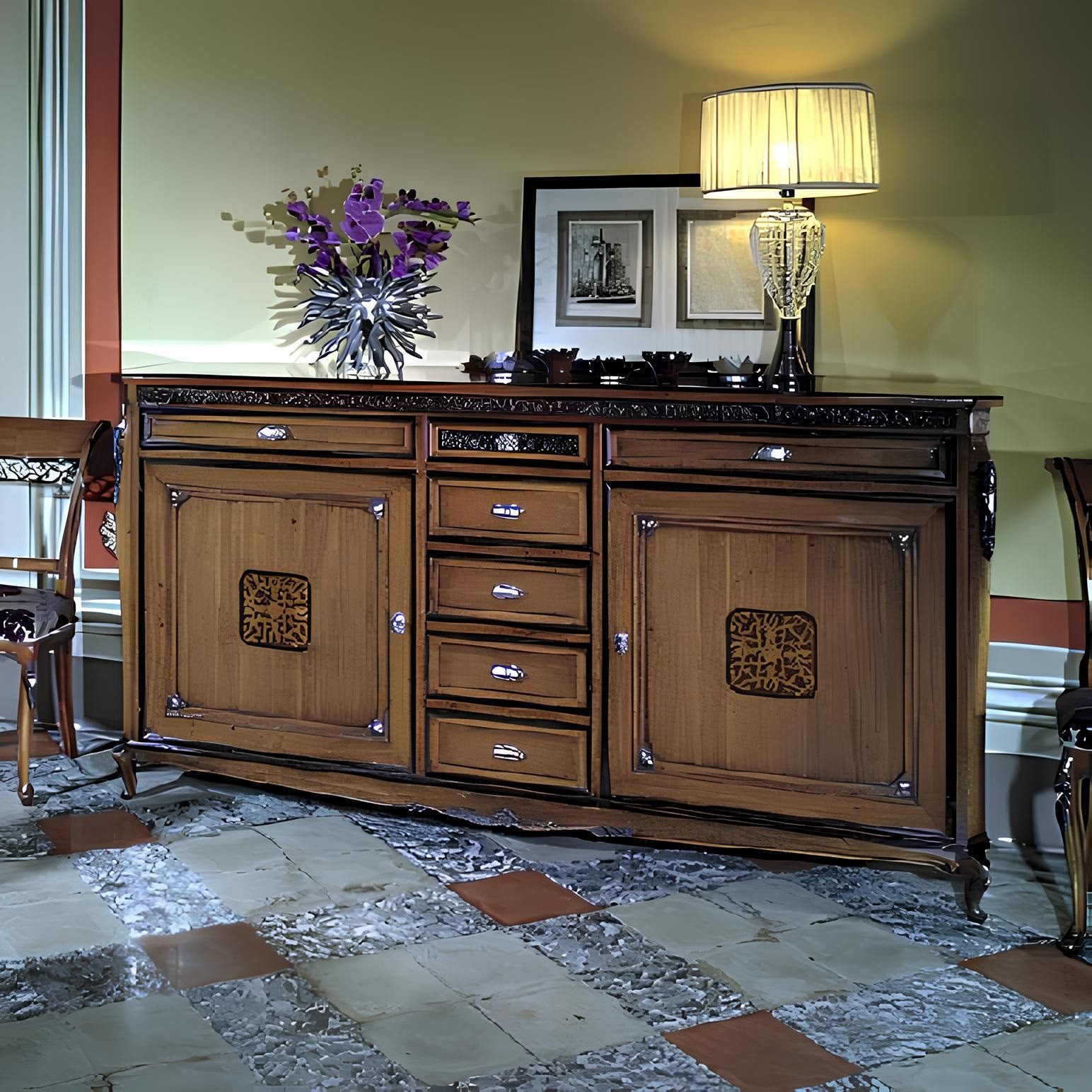 JVmoebel Kombikommode Wohnzimmer Holz Buffetschrank Anrichte Sideboard Anrichte Schublade, Made in Europa