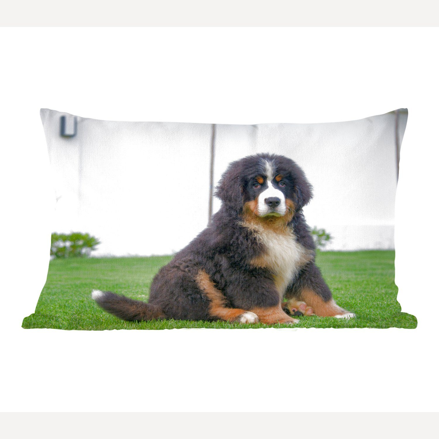 MuchoWow Dekokissen Super süßer Berner Sennenhund Welpe, Wohzimmer Dekoration, Zierkissen, Dekokissen mit Füllung, Schlafzimmer