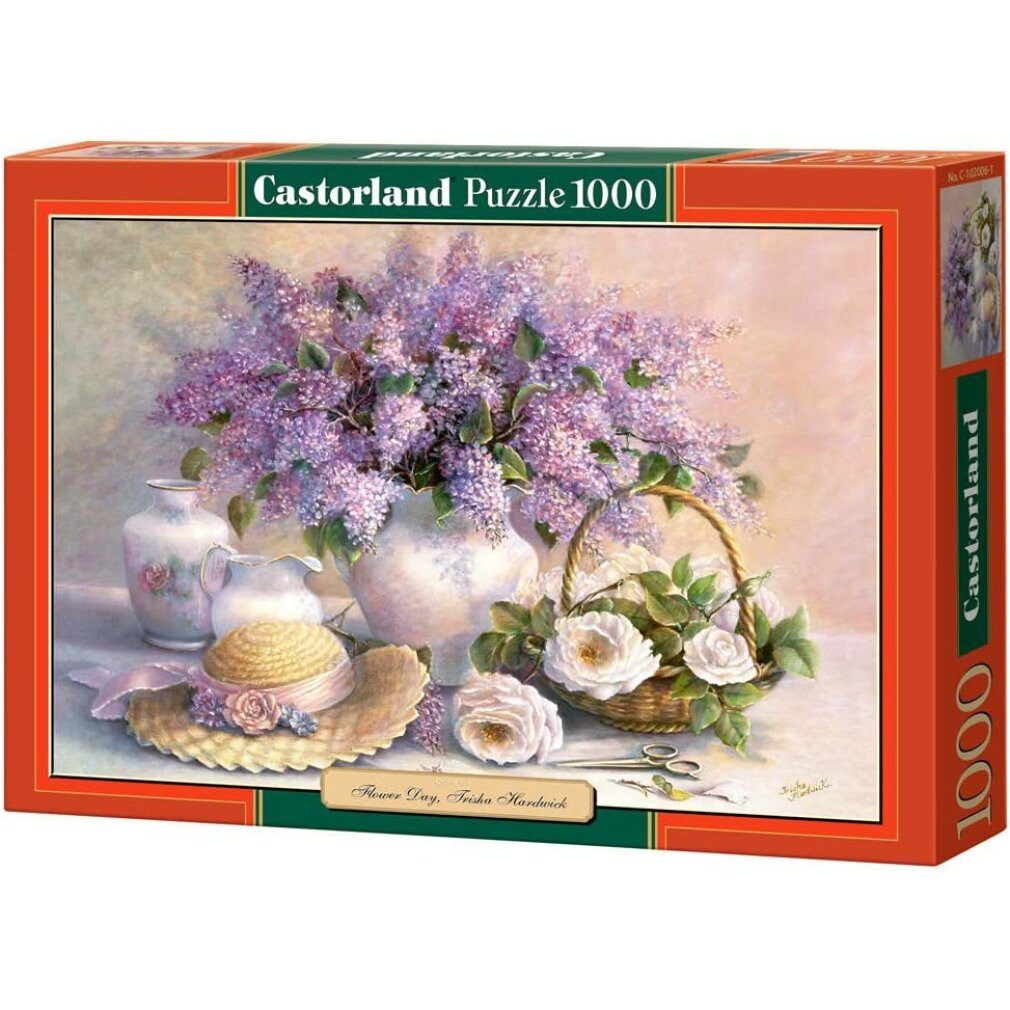 Castorland Puzzle Puzzle Blumen - Flieder und Rosen 1000 Teile, Puzzleteile