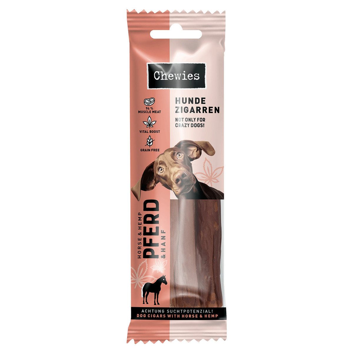 Chewies Hundezigarren Pferd + Hanf 75 g, für: Hund