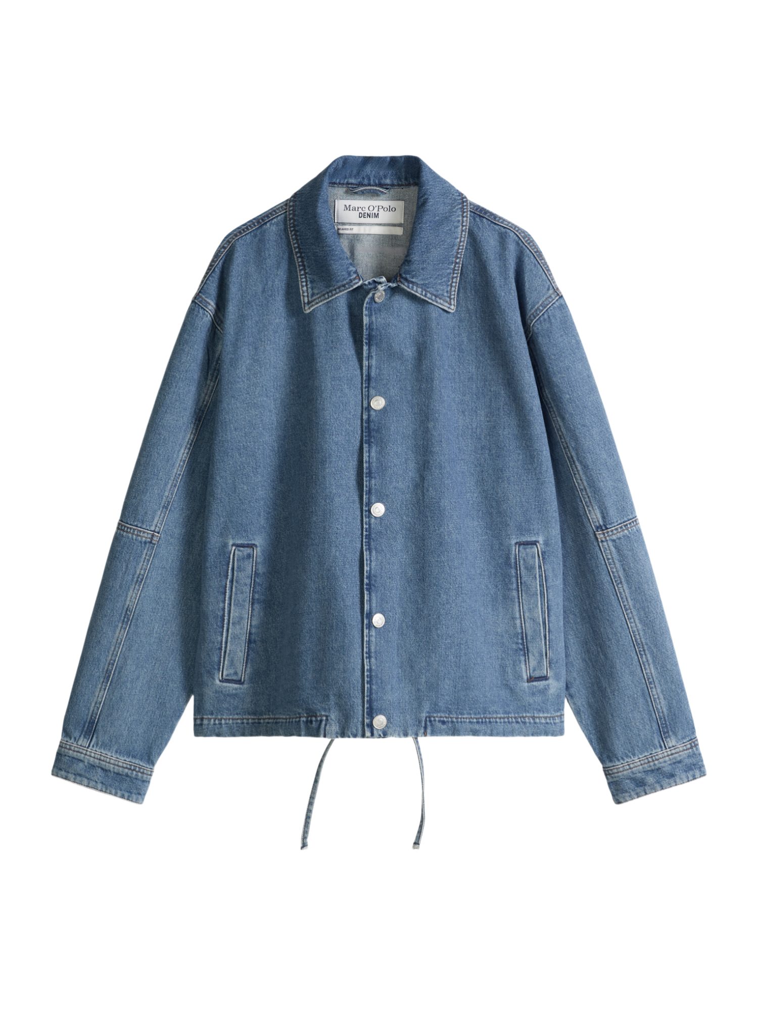 Marc O'Polo DENIM Outdoorjacke blau,Casual,Baumwolle,Unifarben,Kent,Lang,Regular Fit