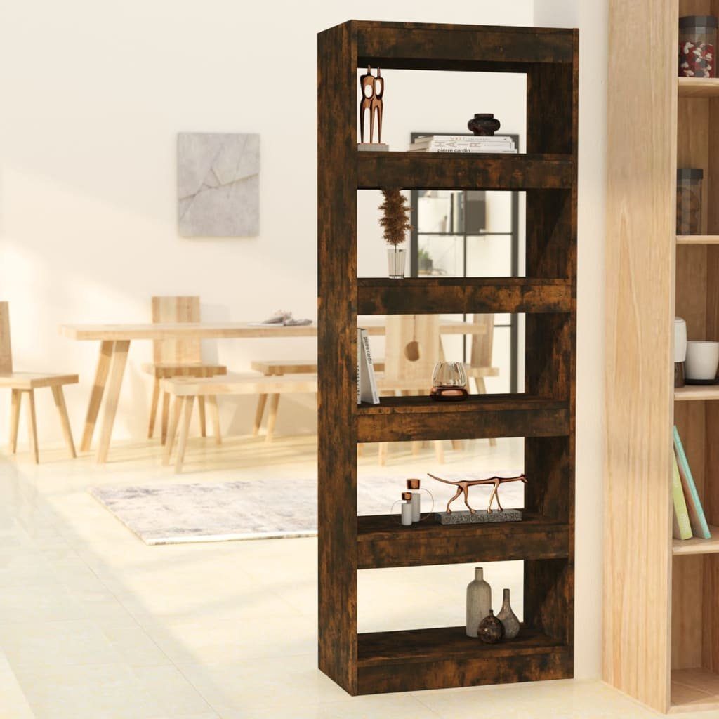 furnicato Bücherregal Bücherregal/Raumteiler Räuchereiche 60x30x166 cm Holzwerkstoff