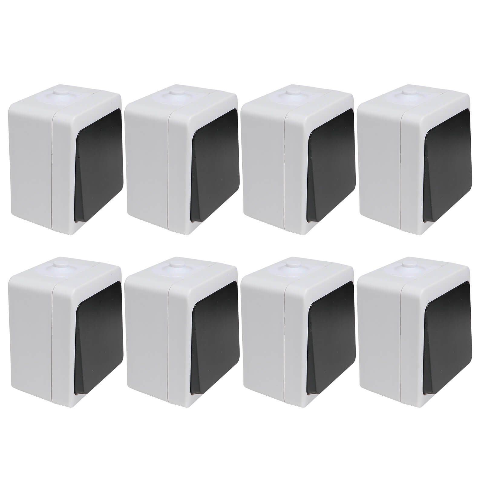 REV Ritter GmbH Lichtschalter 8er Set REV AquaMini Feuchtraum Aus- Wechselschalter Aufputz IP54 (8-St)