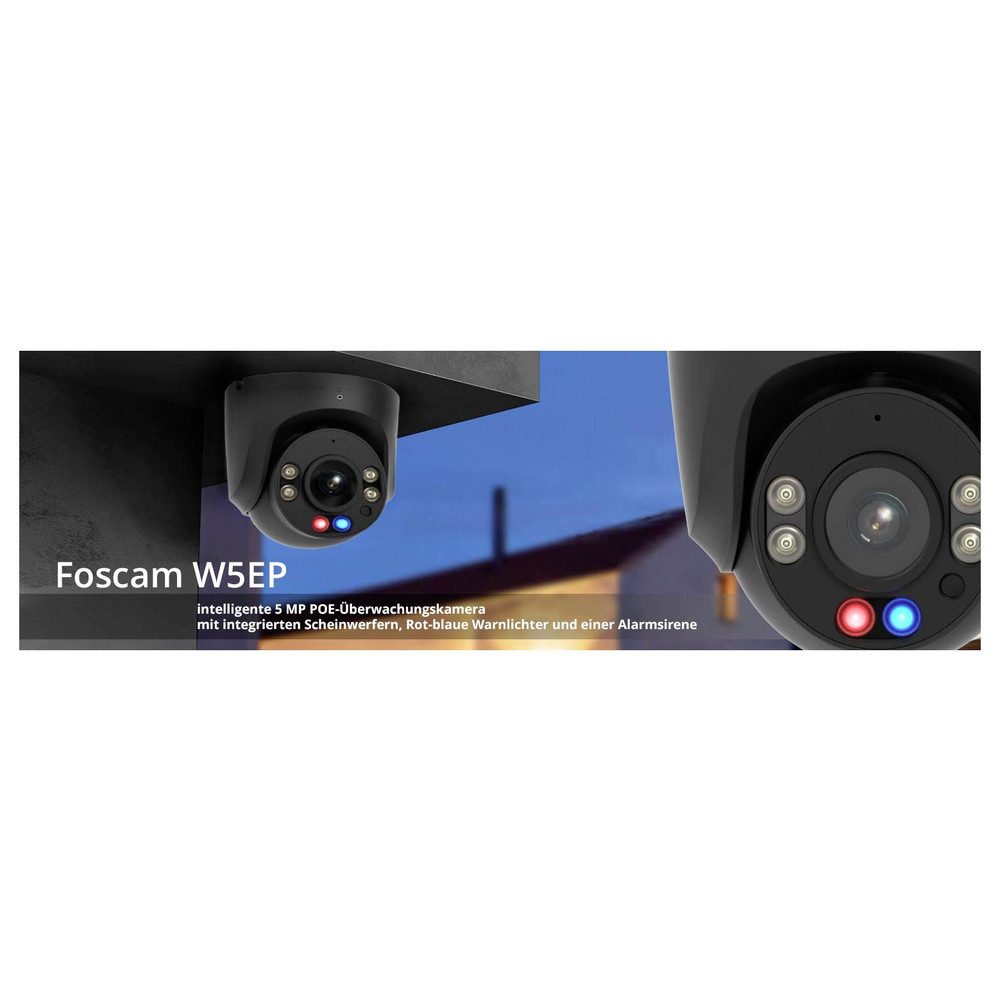 Foscam Überwachungskamera Foscam W5EP black W5EP black LAN IP Überwachungskamera (W5EP black)