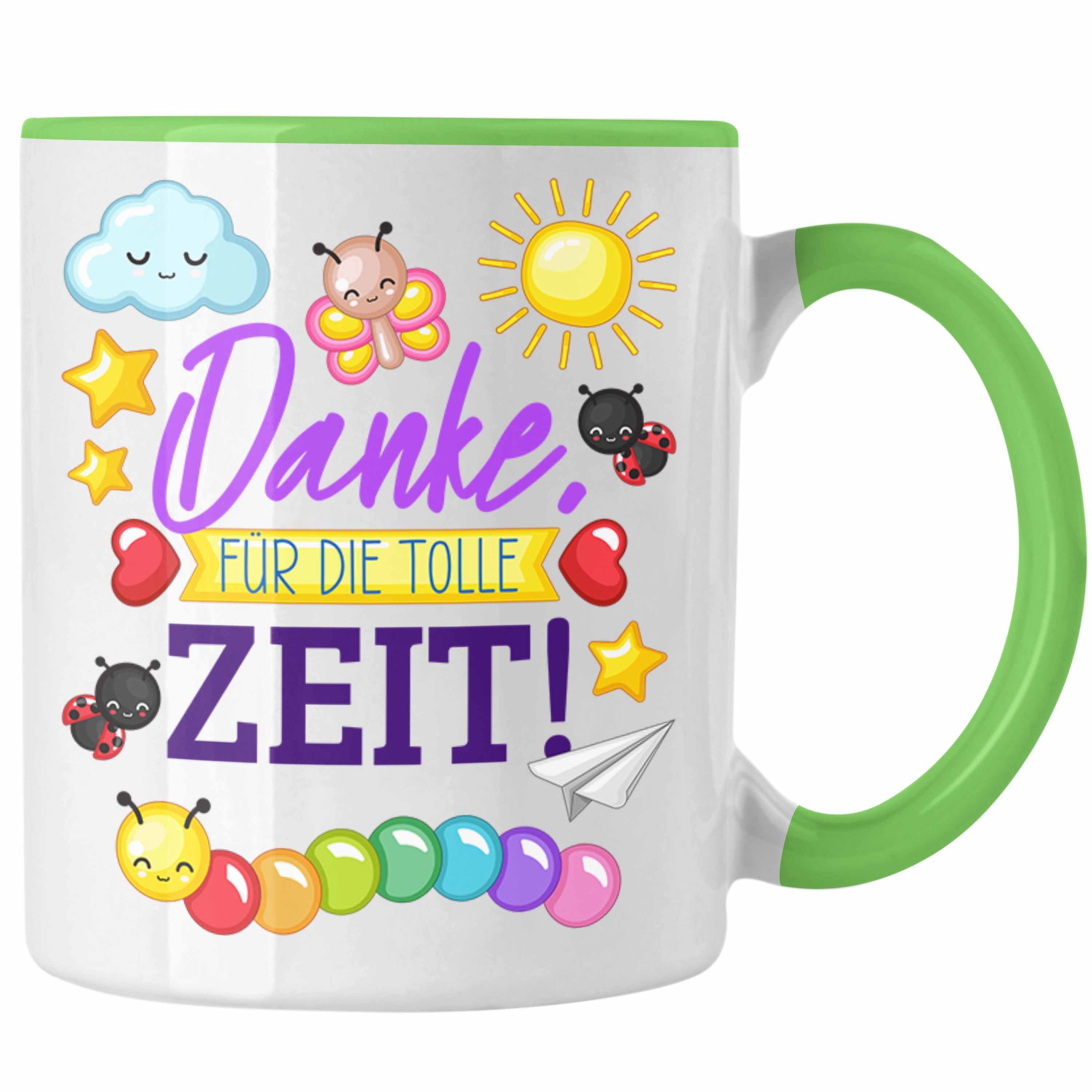 Trendation Danke Kindergärtnerin Erzieherin Tasse Kindergarten Dankeschön - Abschied Die Trendation Grün Zeit Tolle Danke Für Tasse Abschiedsgeschenk