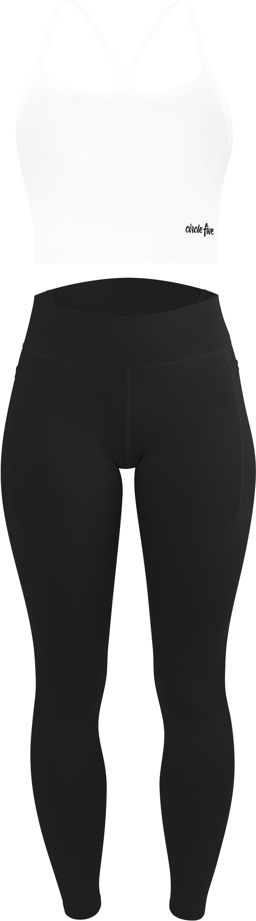 Circle Five Sportanzug, Tank Top und Trainingstights mit zwei Handytaschen im Set.