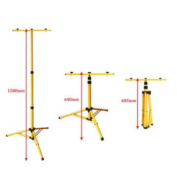 Clanmacy LED Baustrahler Stativ für Baustrahler Teleskop Stativ Höhenverstellbar Strahler